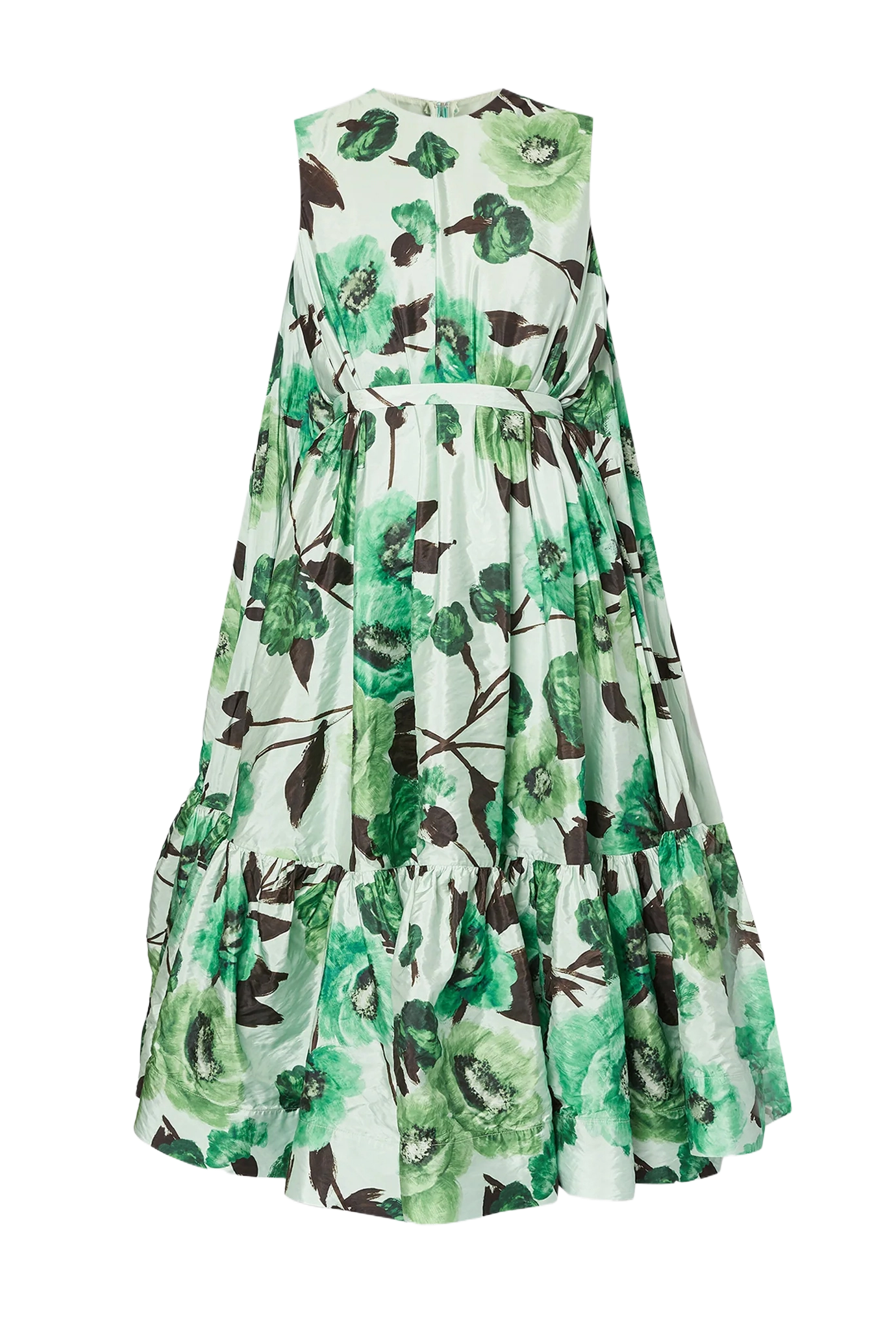 Sleeveless Dress With Cape Detail