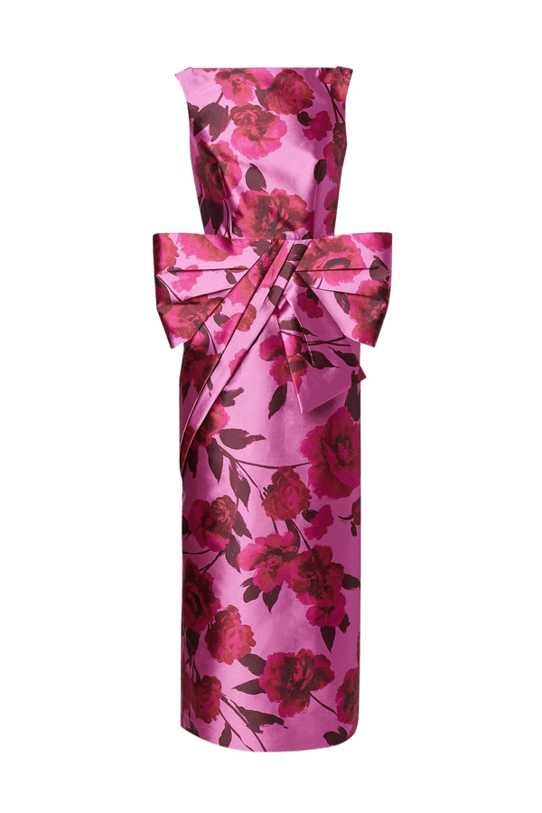 Sleeveless Gown With Front Bow Detail - ALBOUSHIYA - district 5 - dubai - riyadh - abaya - dresses - designers - evening wear - luxury - elegance - craftsmanship - gowns - cocktail dresses - collections - georges