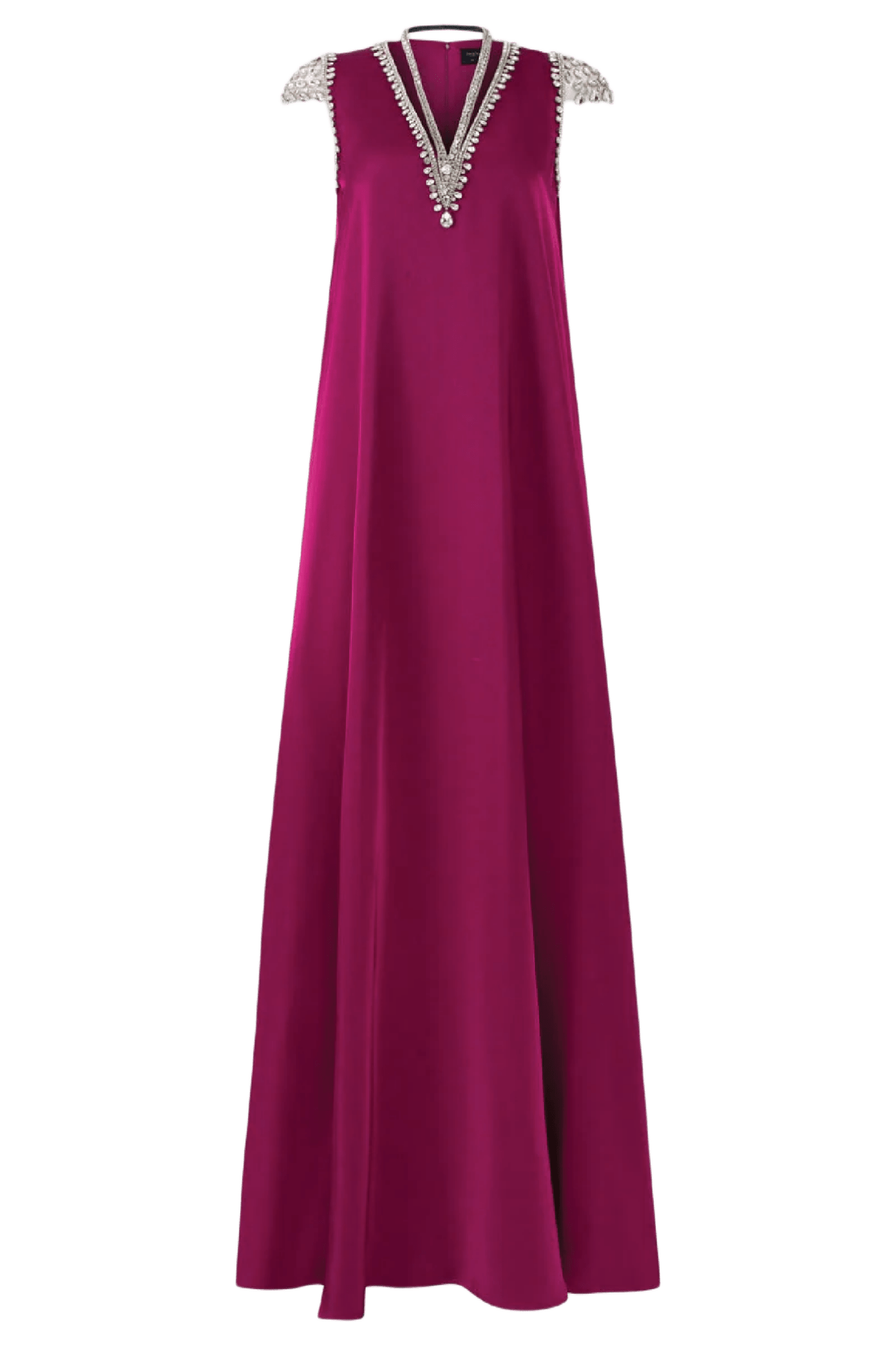 Sleeveless V - Neck Straight Dress - ALBOUSHIYA - district 5 - dubai - riyadh - abaya - dresses - designers - evening wear - luxury - elegance - craftsmanship - gowns - cocktail dresses - collections - georges