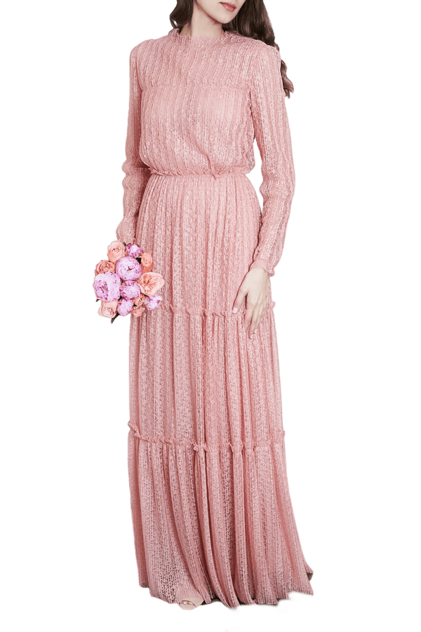 Soft Plisse Gown - ALBOUSHIYA - district 5 - dubai - riyadh - abaya - dresses - designers - evening wear - luxury - elegance - craftsmanship - gowns - cocktail dresses - collections - georges