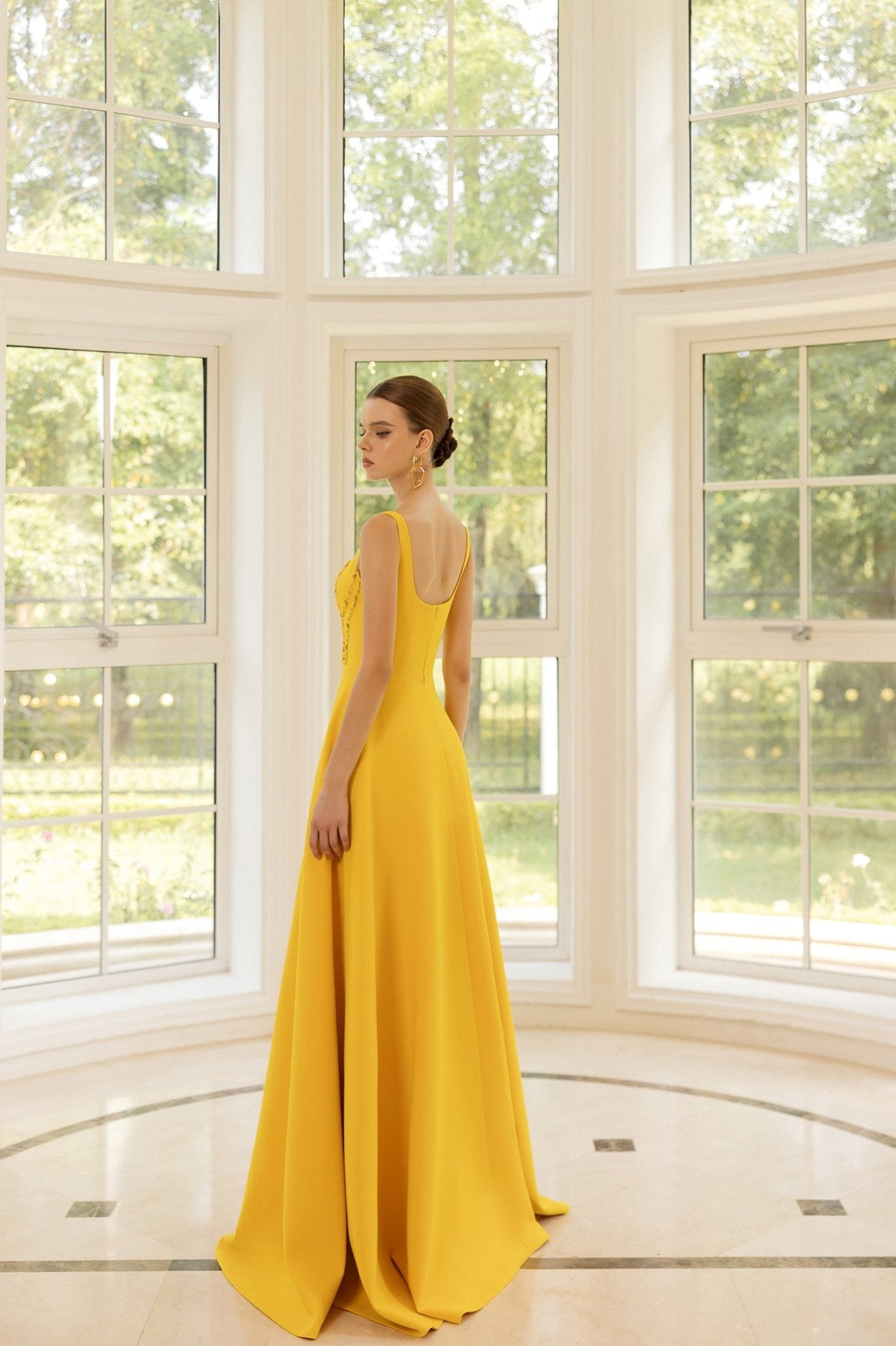 Sophie Crepe Dress - ALBOUSHIYA - district 5 - dubai - riyadh - abaya - dresses - designers - evening wear - luxury - elegance - craftsmanship - gowns - cocktail dresses - collections - georges