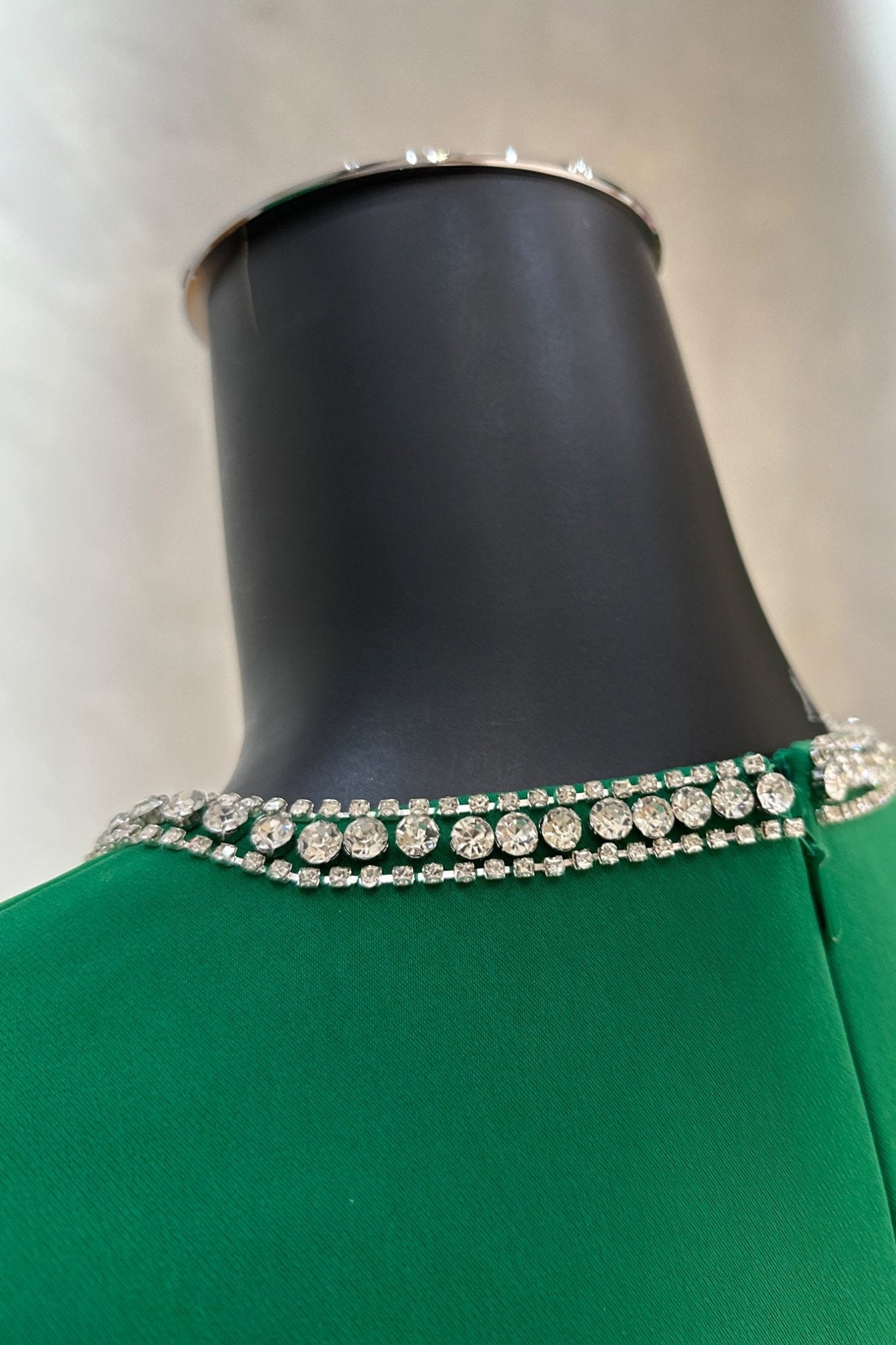 Stone Orchid Embellished V - Neck Dress - ALBOUSHIYA - district 5 - dubai - riyadh - abaya - dresses - designers - evening wear - luxury - elegance - craftsmanship - gowns - cocktail dresses - collections - georges