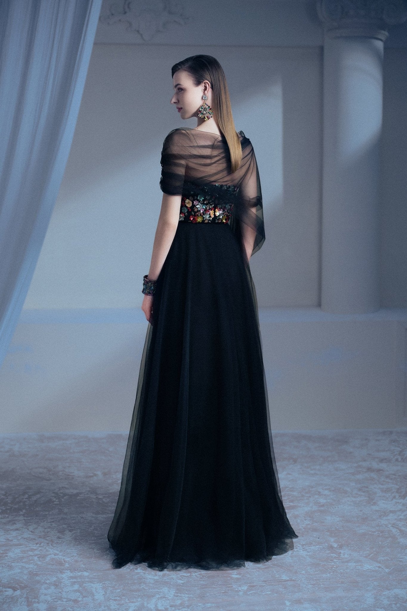 Strapless A - Line Garden Gown - ALBOUSHIYA - district 5 - dubai - riyadh - abaya - dresses - designers - evening wear - luxury - elegance - craftsmanship - gowns - cocktail dresses - collections - georges