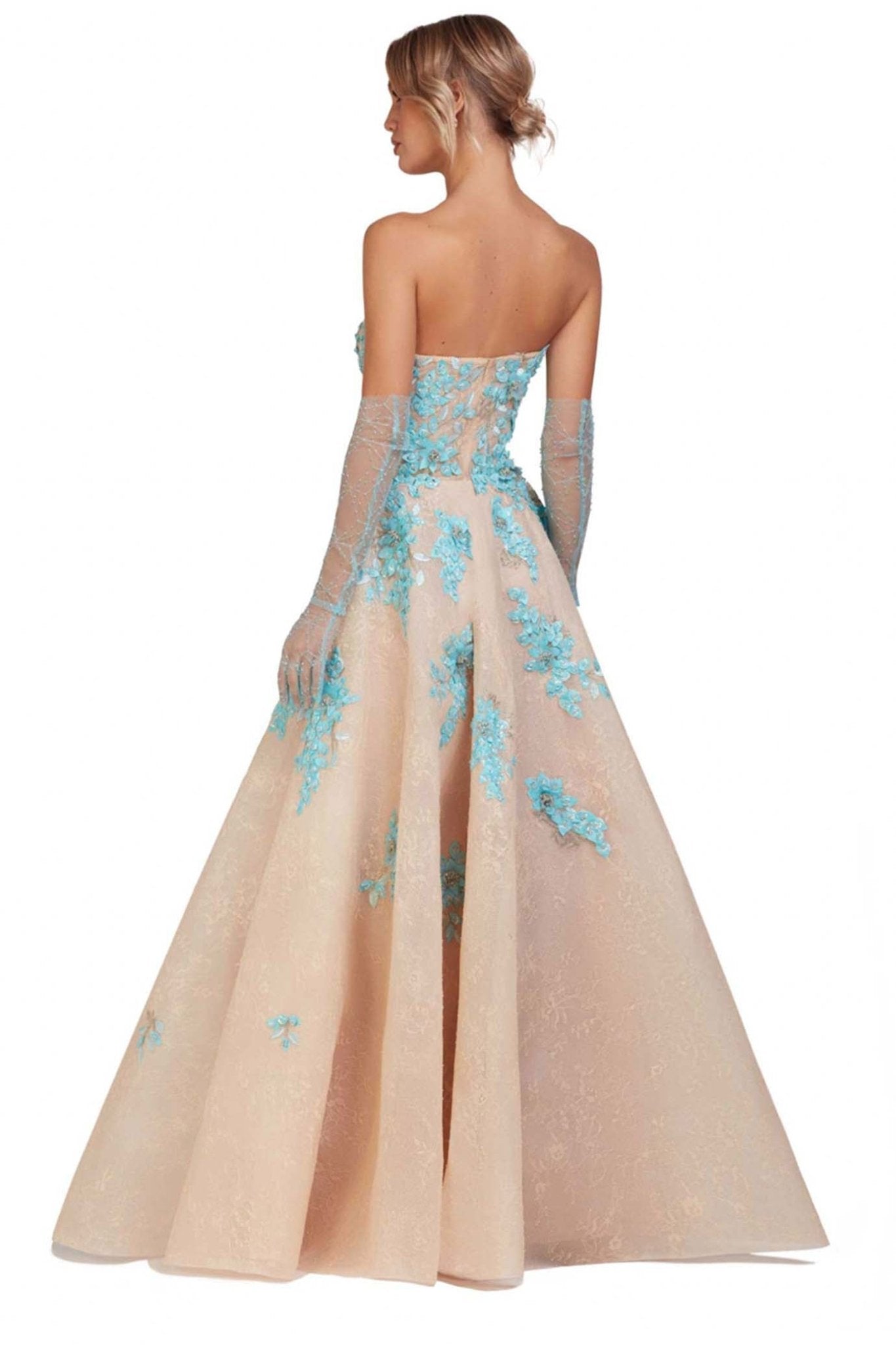 Strapless Ball Gown - ALBOUSHIYA - district 5 - dubai - riyadh - abaya - dresses - designers - evening wear - luxury - elegance - craftsmanship - gowns - cocktail dresses - collections - georges
