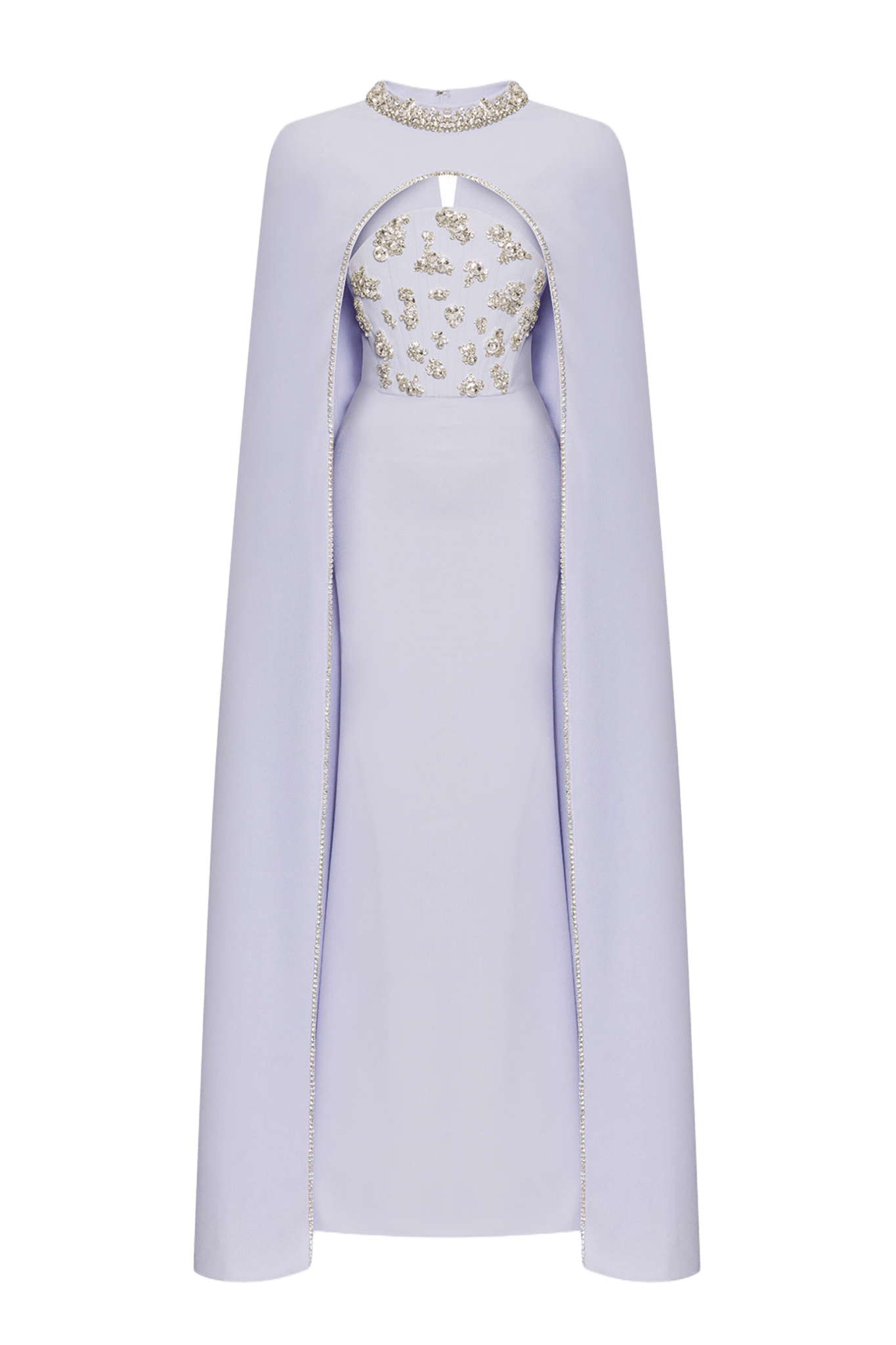 Strapless Gown with Detachable Cape - ALBOUSHIYA - district 5 - dubai - riyadh - abaya - dresses - designers - evening wear - luxury - elegance - craftsmanship - gowns - cocktail dresses - collections - georges