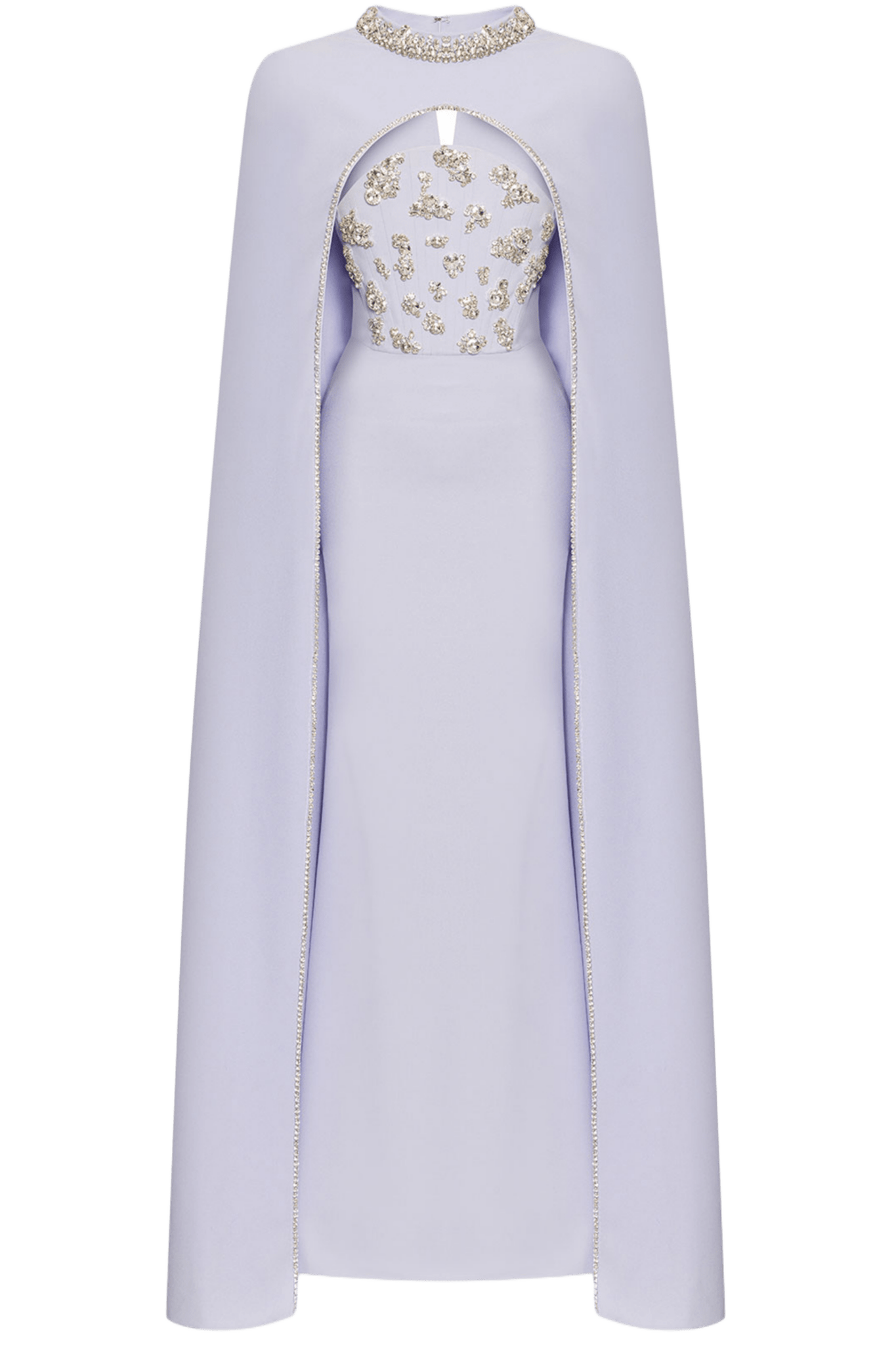 Strapless Gown with Detachable Cape - ALBOUSHIYA - district 5 - dubai - riyadh - abaya - dresses - designers - evening wear - luxury - elegance - craftsmanship - gowns - cocktail dresses - collections - georges