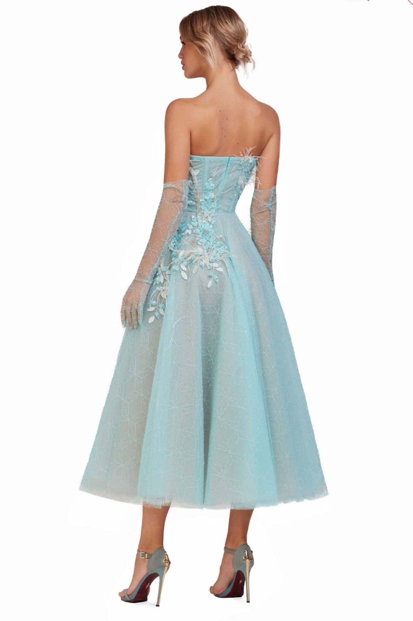 Strapless Swing Dress - ALBOUSHIYA - district 5 - dubai - riyadh - abaya - dresses - designers - evening wear - luxury - elegance - craftsmanship - gowns - cocktail dresses - collections - georges