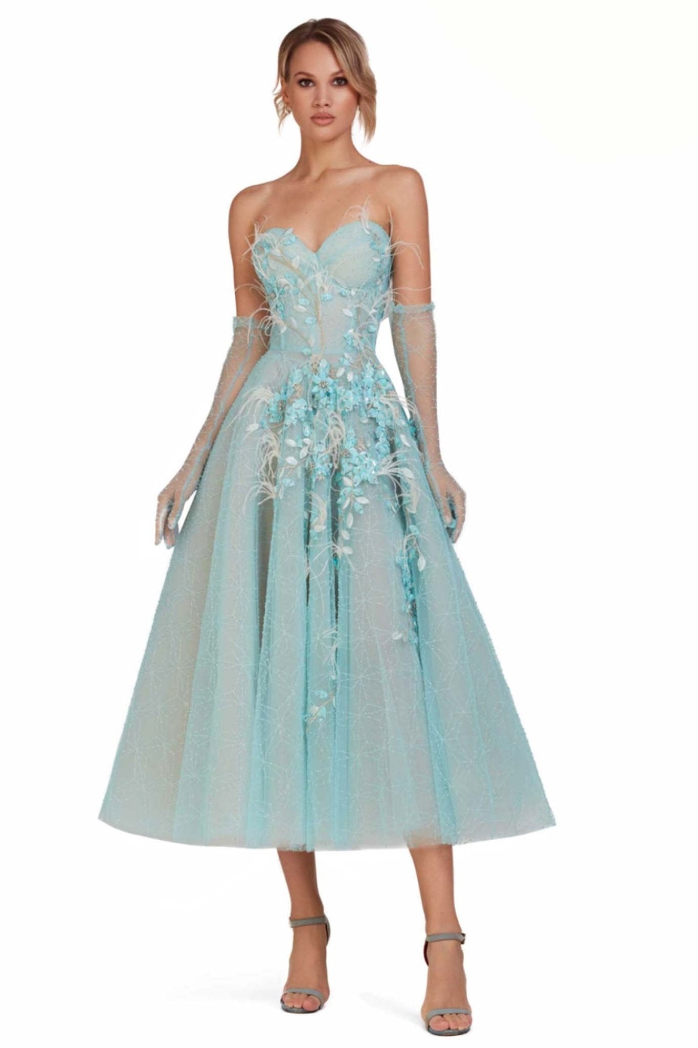 Strapless Swing Dress - ALBOUSHIYA - district 5 - dubai - riyadh - abaya - dresses - designers - evening wear - luxury - elegance - craftsmanship - gowns - cocktail dresses - collections - georges