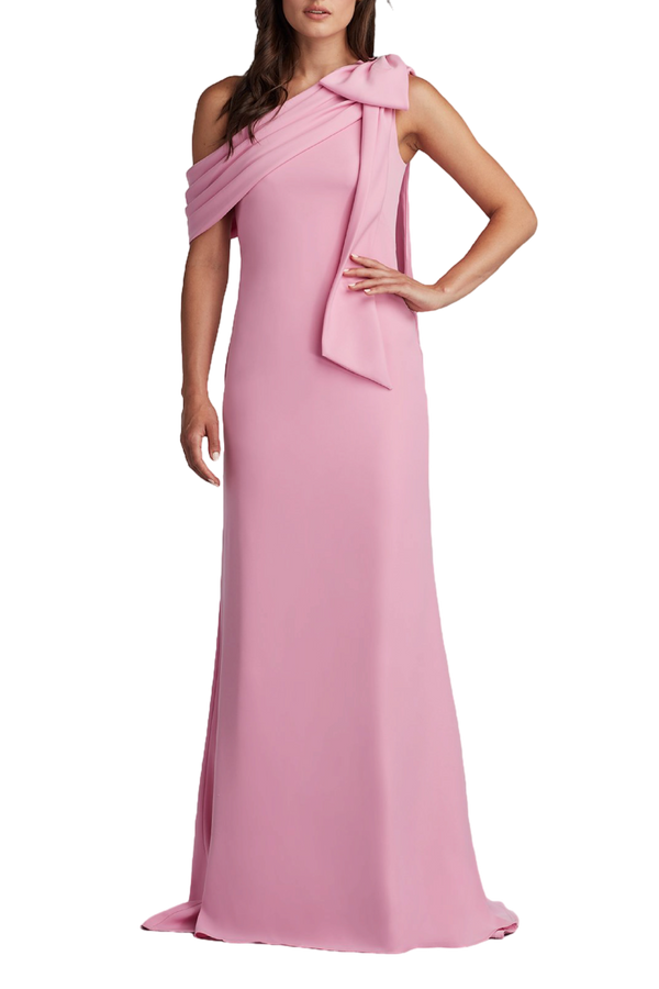 Pink Cassia Bow-Shoulder Gown