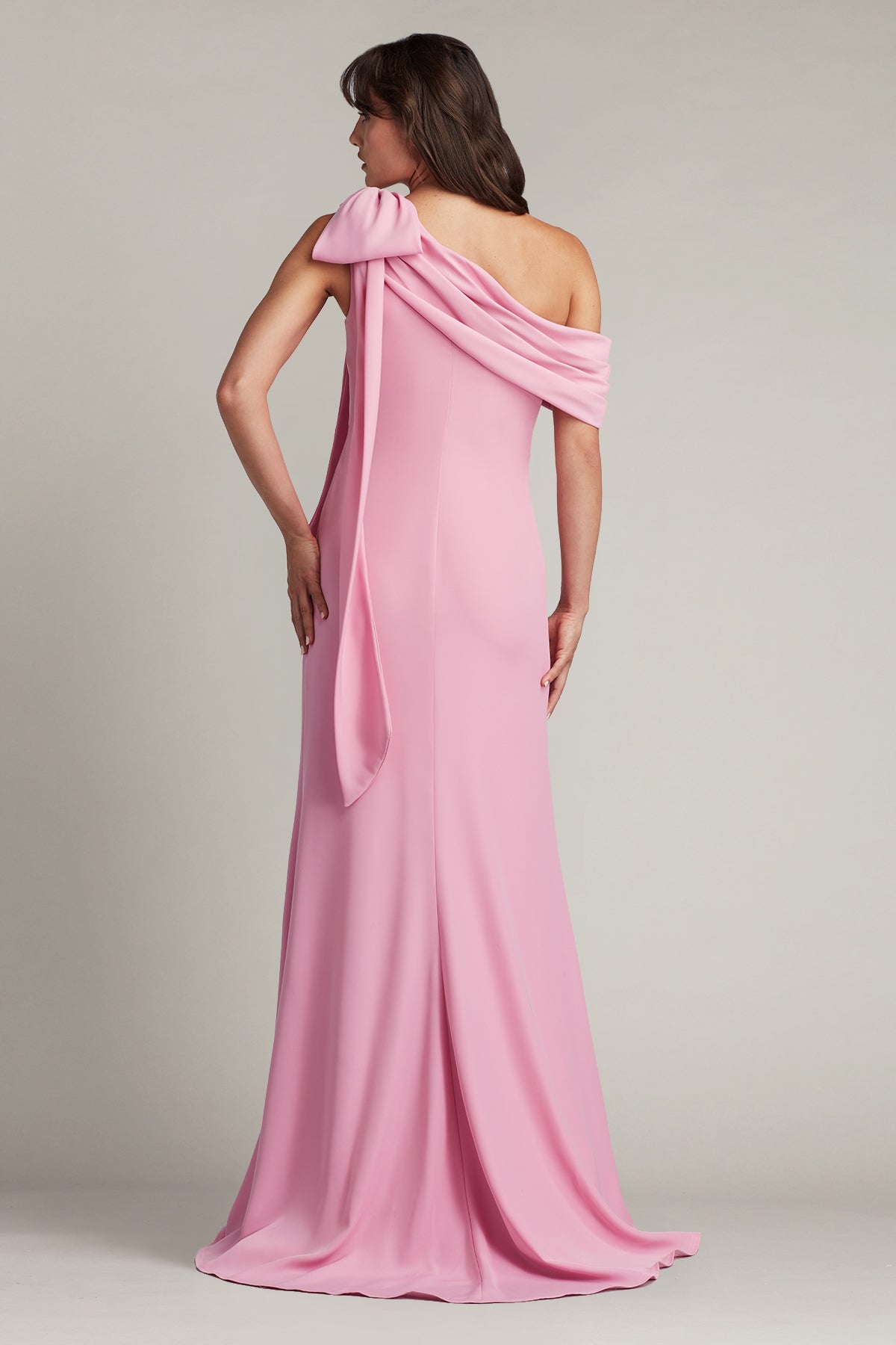 Pink Cassia Bow-Shoulder Gown