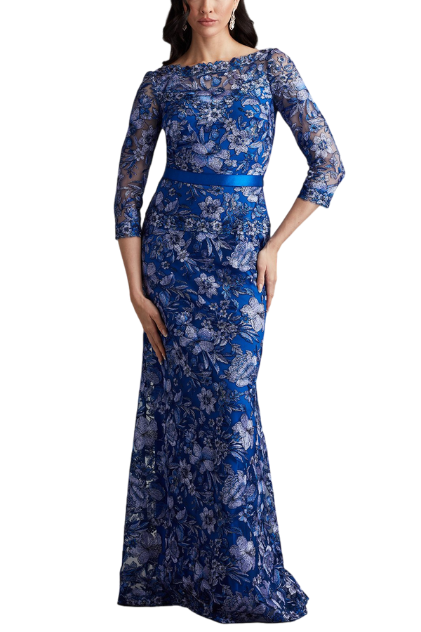 Fulcher Embroidered Illusion Gown