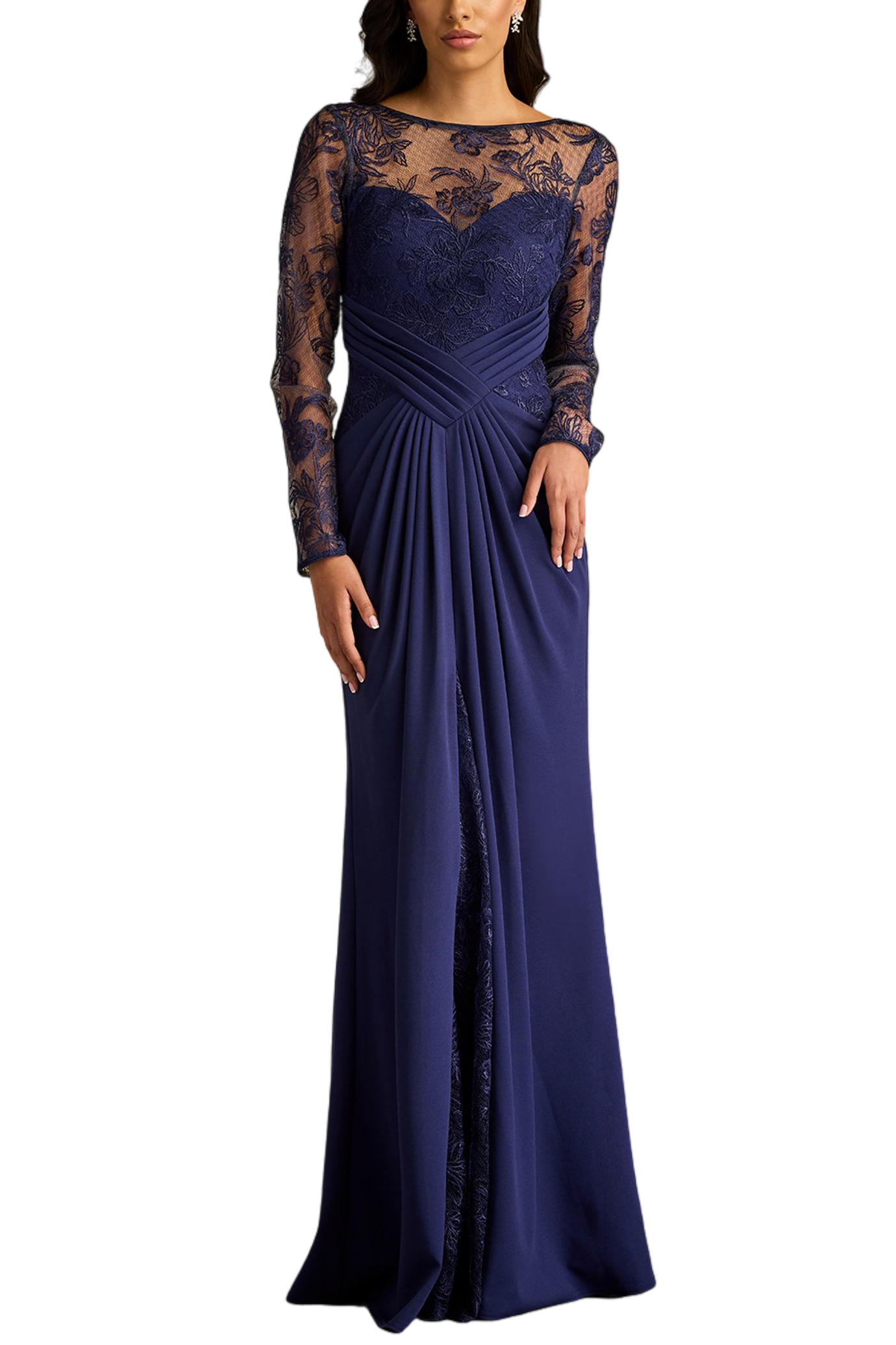 Ravina Embroidered Illusion Gown