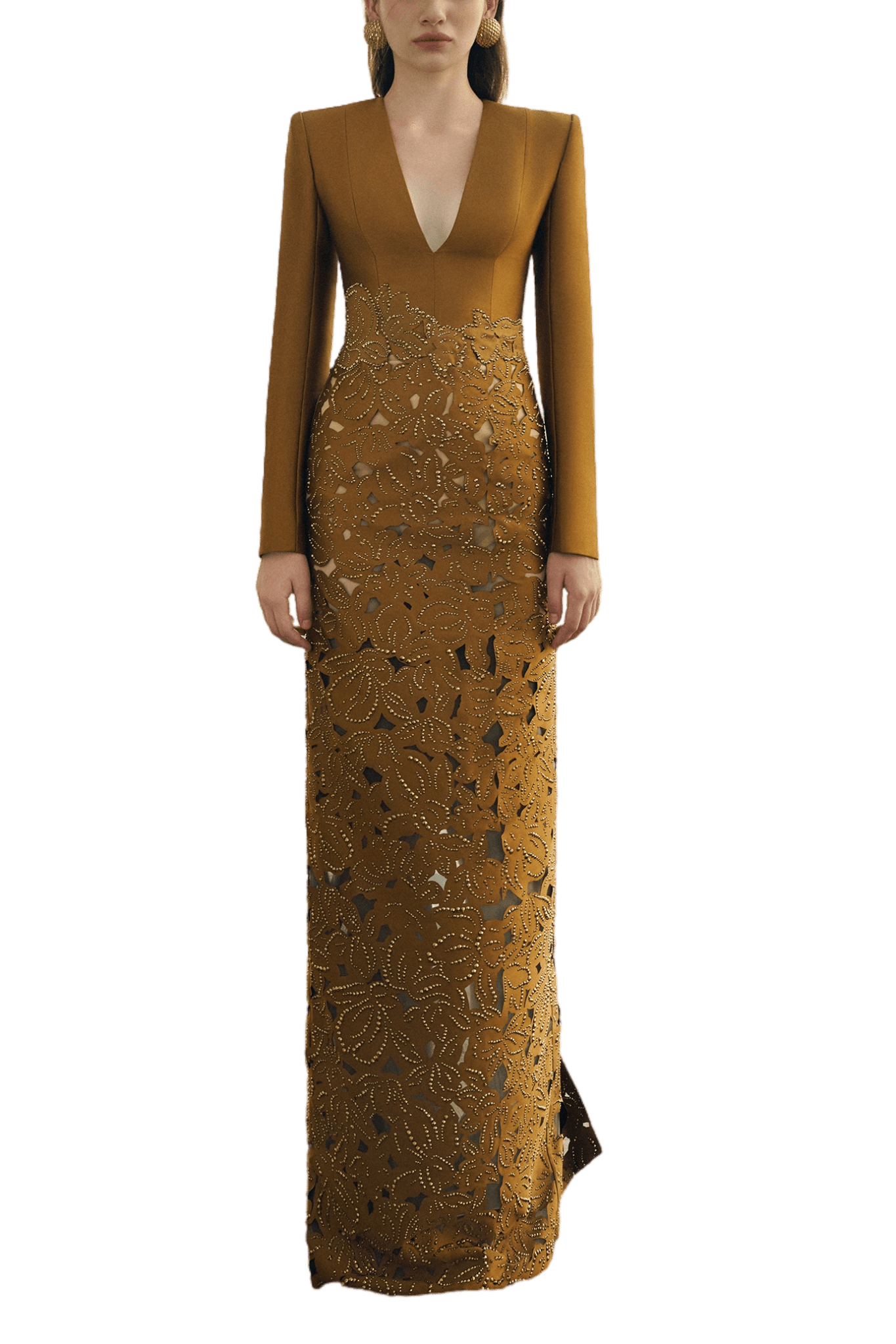 Taylor Sheath Floral Taffeta Floor Length Dress - ALBOUSHIYA - district 5 - dubai - riyadh - abaya - dresses - designers - evening wear - luxury - elegance - craftsmanship - gowns - cocktail dresses - collections - georges