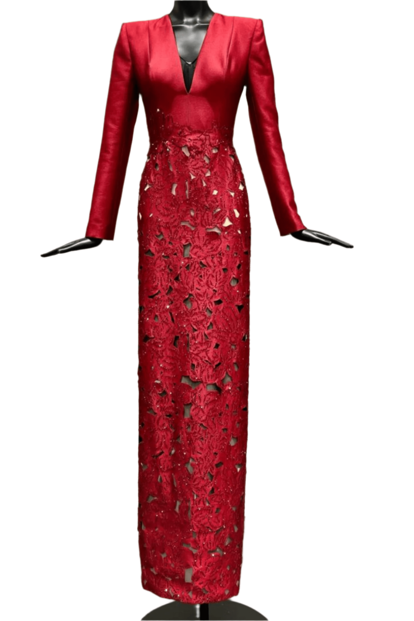 Taylor Sheath Floral Taffeta Floor Length Dress - ALBOUSHIYA - district 5 - dubai - riyadh - abaya - dresses - designers - evening wear - luxury - elegance - craftsmanship - gowns - cocktail dresses - collections - georges