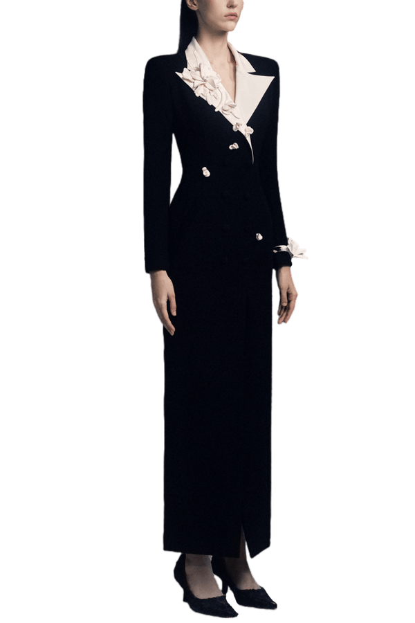 The Duchess Tuxedo Gown - ALBOUSHIYA - district 5 - dubai - riyadh - abaya - dresses - designers - evening wear - luxury - elegance - craftsmanship - gowns - cocktail dresses - collections - georges