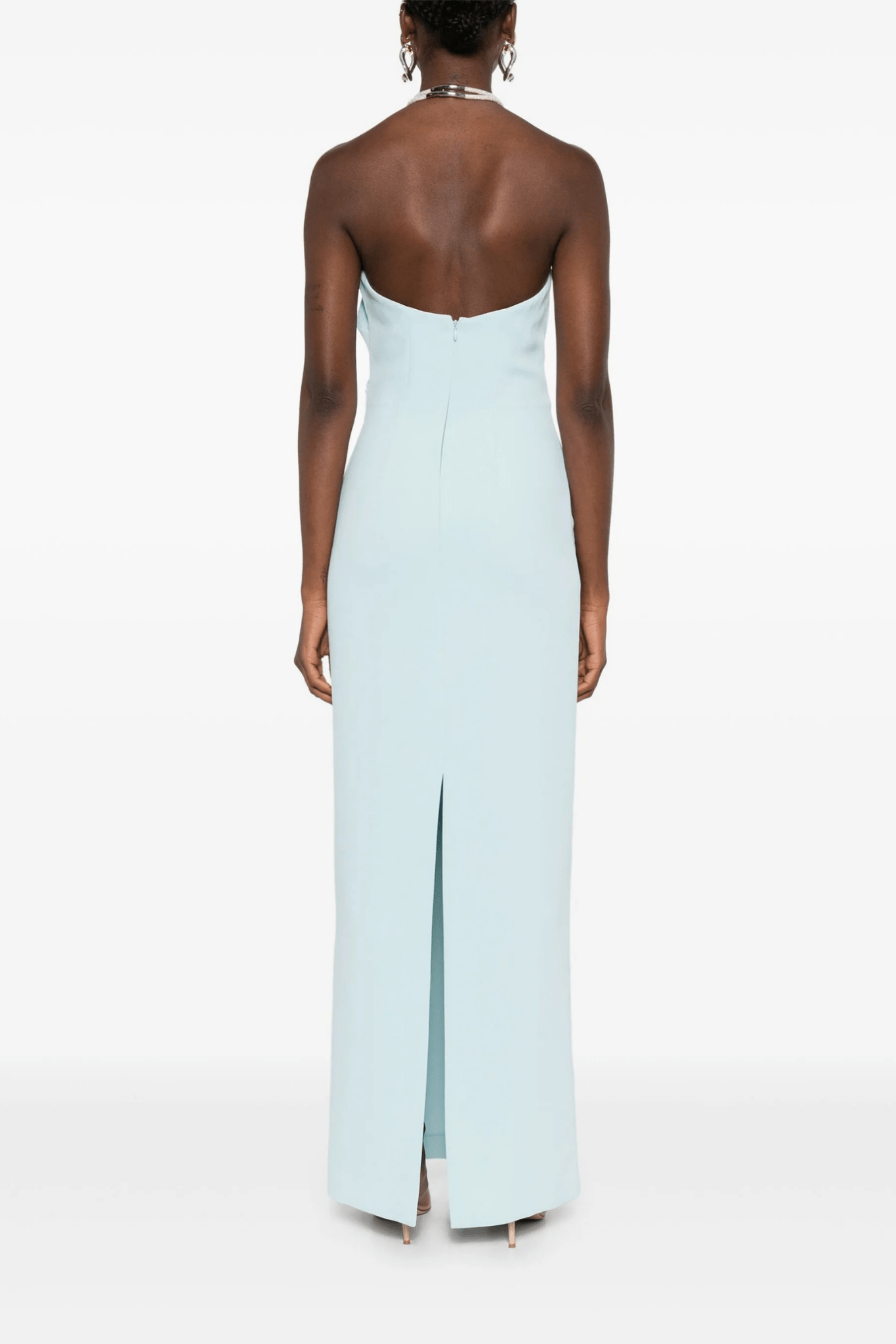 The Riva Maxi Dress in Arctic Blue - ALBOUSHIYA - district 5 - dubai - riyadh - abaya - dresses - designers - evening wear - luxury - elegance - craftsmanship - gowns - cocktail dresses - collections - georges
