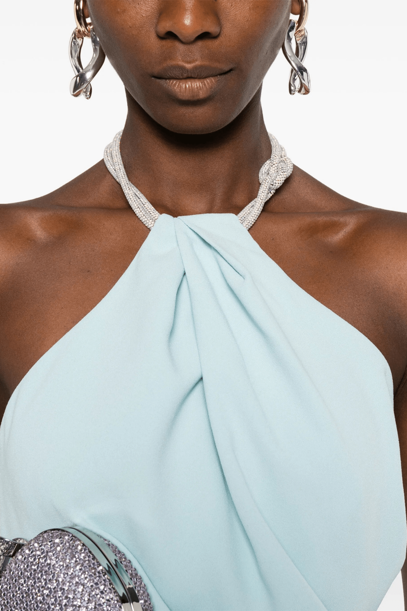 The Riva Maxi Dress in Arctic Blue - ALBOUSHIYA - district 5 - dubai - riyadh - abaya - dresses - designers - evening wear - luxury - elegance - craftsmanship - gowns - cocktail dresses - collections - georges
