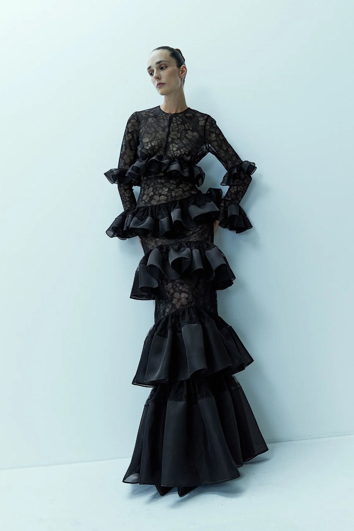 The Swan Gown - ALBOUSHIYA - district 5 - dubai - riyadh - abaya - dresses - designers - evening wear - luxury - elegance - craftsmanship - gowns - cocktail dresses - collections - georges