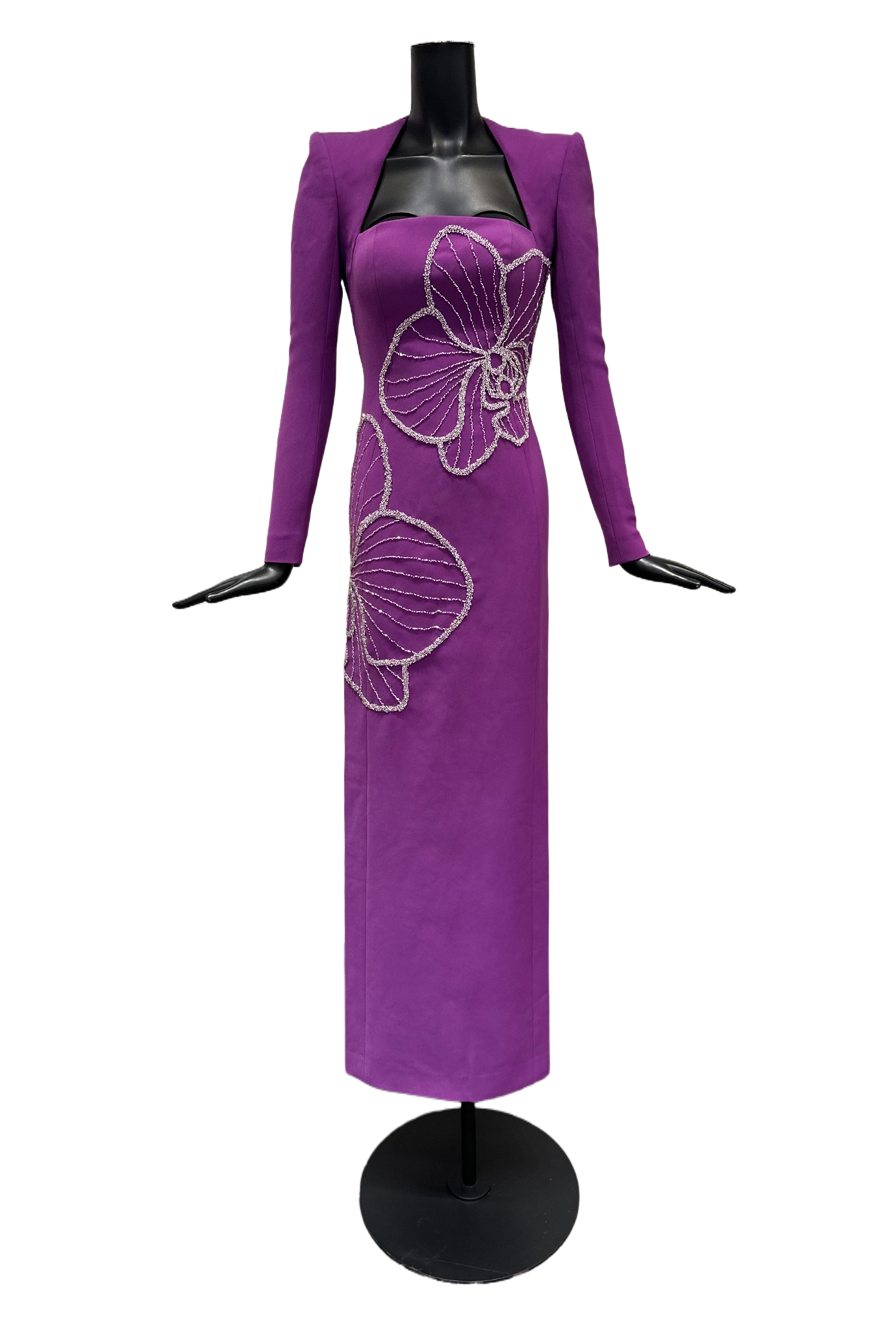 Noir Orchid Elegance Gown
