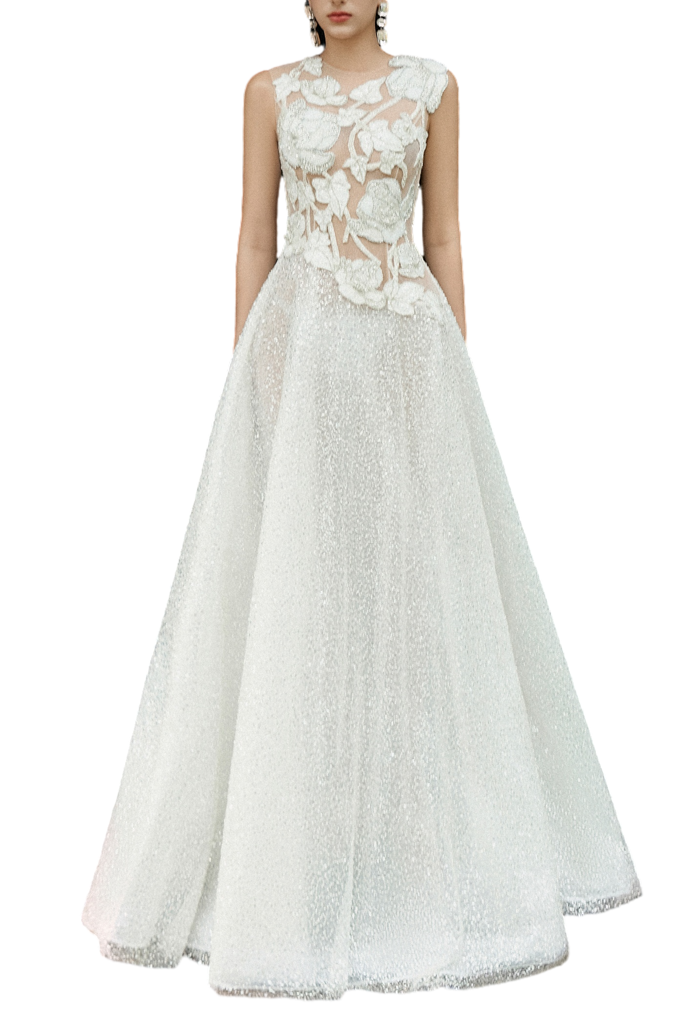Sleeveless A Line Ball Gown