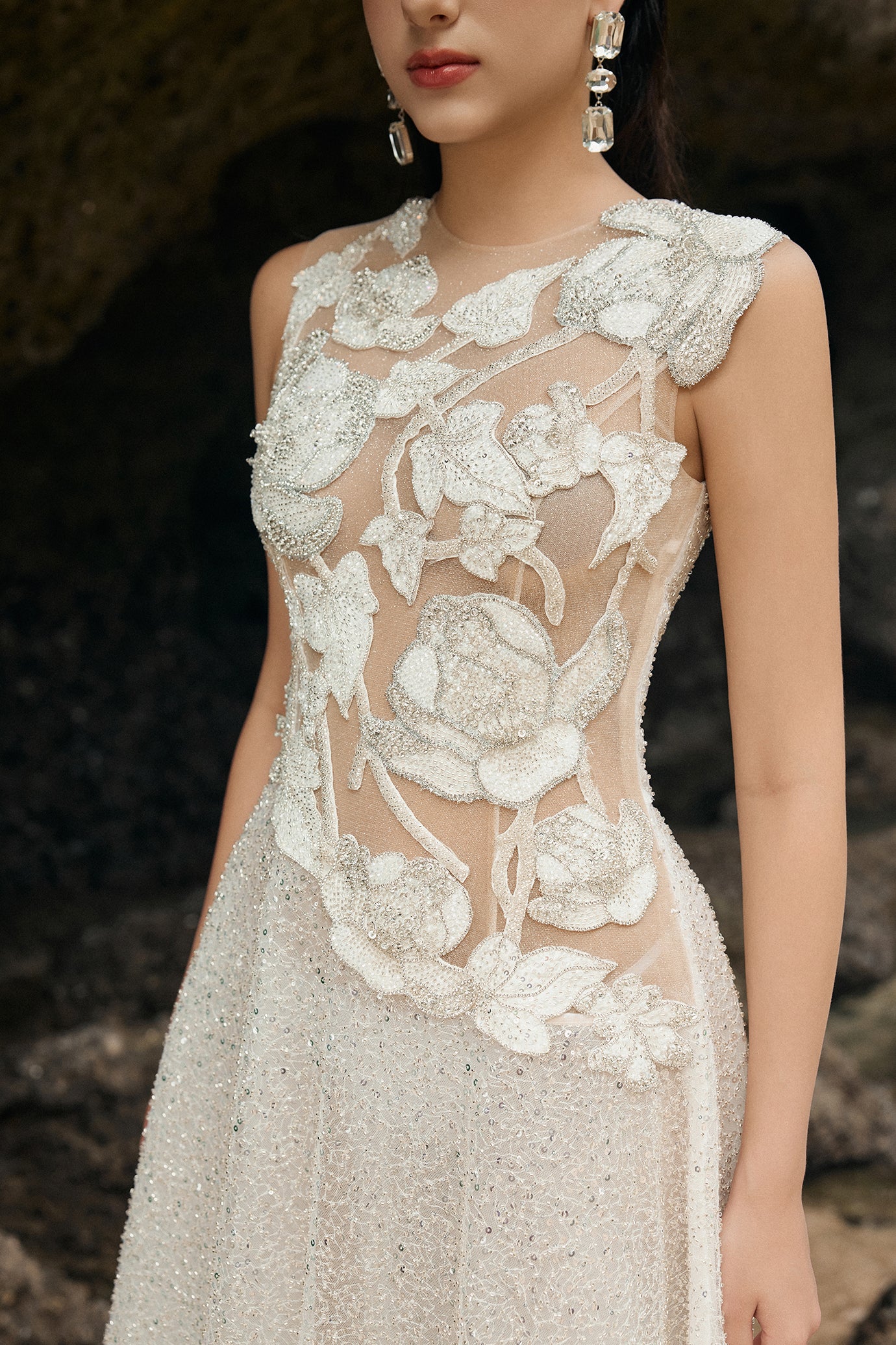 Sleeveless A Line Ball Gown