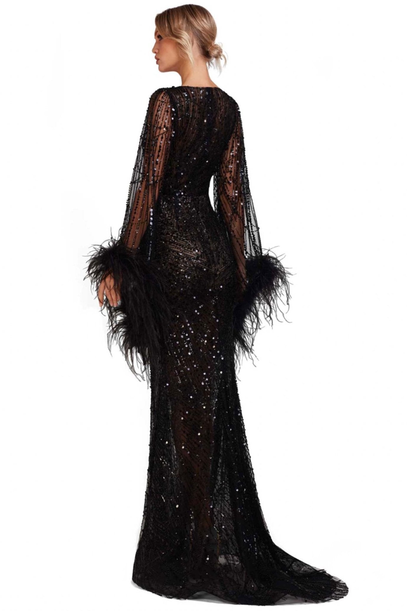 Twilight Enchantress Dress - ALBOUSHIYA - district 5 - dubai - riyadh - abaya - dresses - designers - evening wear - luxury - elegance - craftsmanship - gowns - cocktail dresses - collections - georges
