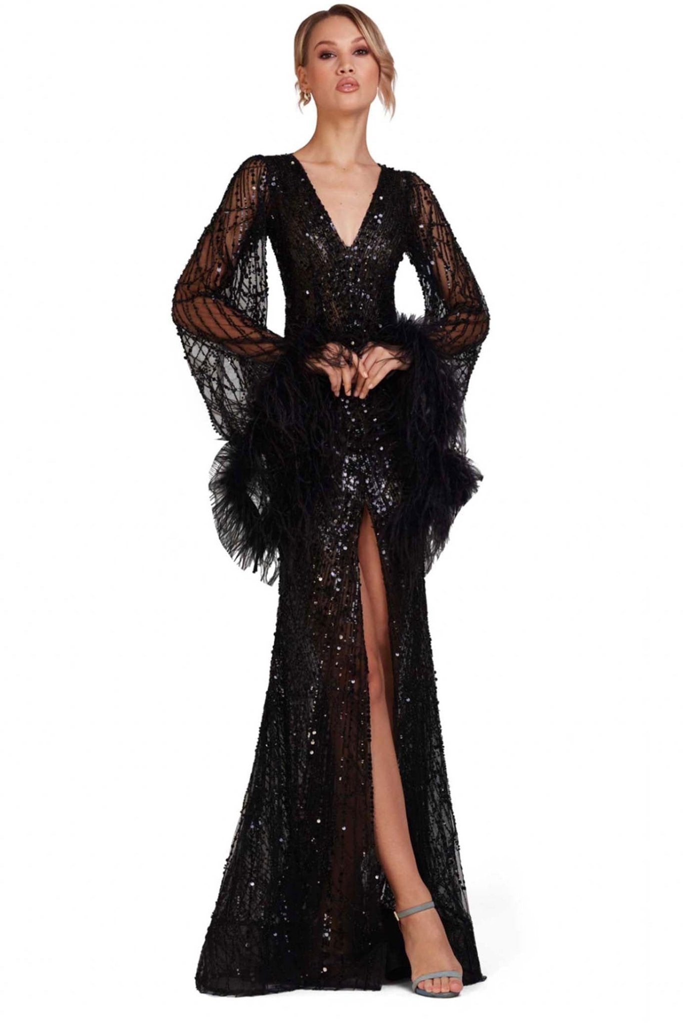 Twilight Enchantress Dress - ALBOUSHIYA - district 5 - dubai - riyadh - abaya - dresses - designers - evening wear - luxury - elegance - craftsmanship - gowns - cocktail dresses - collections - georges