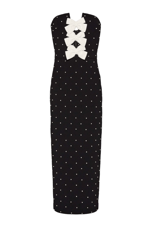 Veronica Midi Dress - ALBOUSHIYA - district 5 - dubai - riyadh - abaya - dresses - designers - evening wear - luxury - elegance - craftsmanship - gowns - cocktail dresses - collections - georges