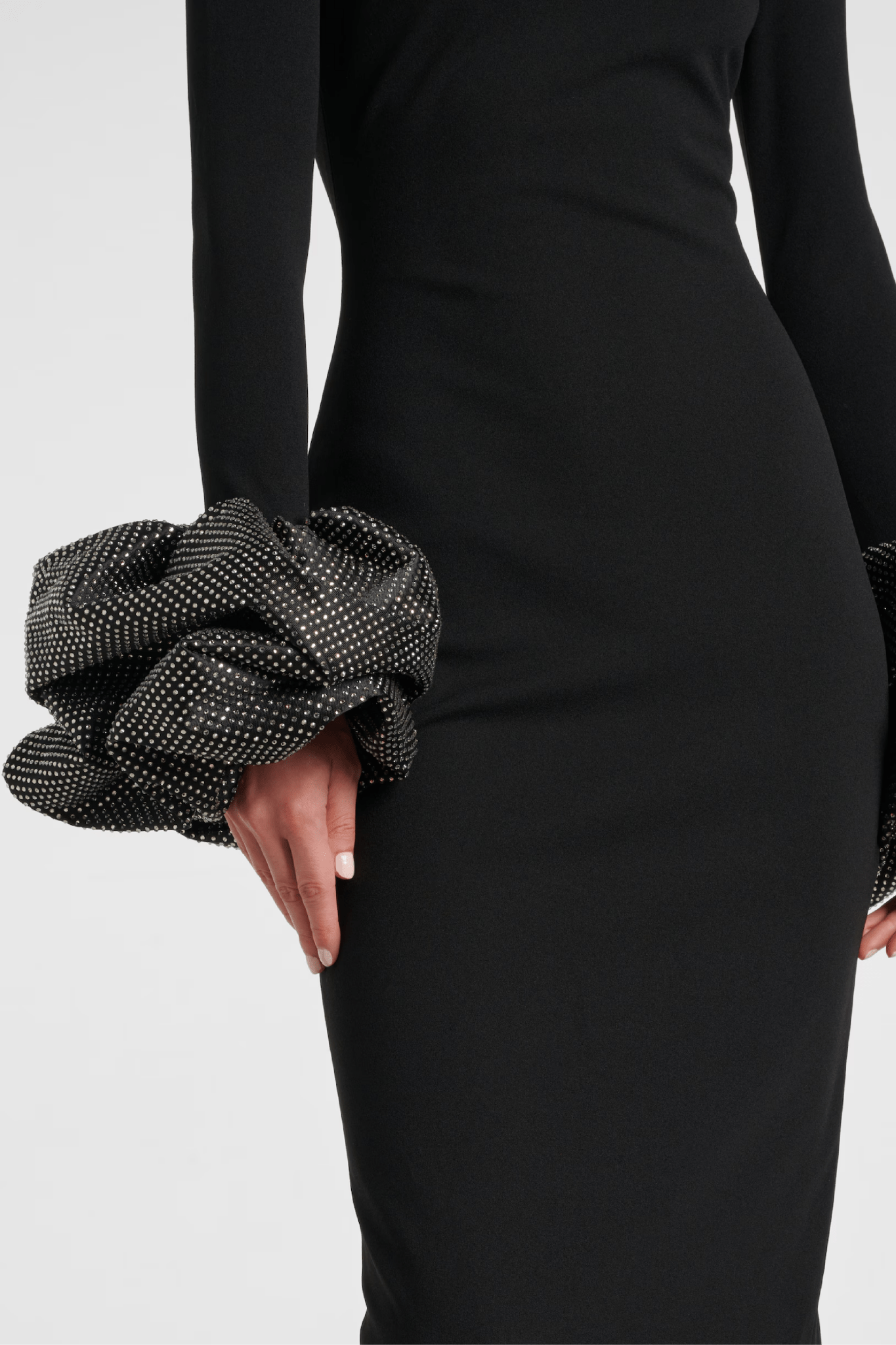 Viviana Crystal Maxi Dress - ALBOUSHIYA - district 5 - dubai - riyadh - abaya - dresses - designers - evening wear - luxury - elegance - craftsmanship - gowns - cocktail dresses - collections - georges