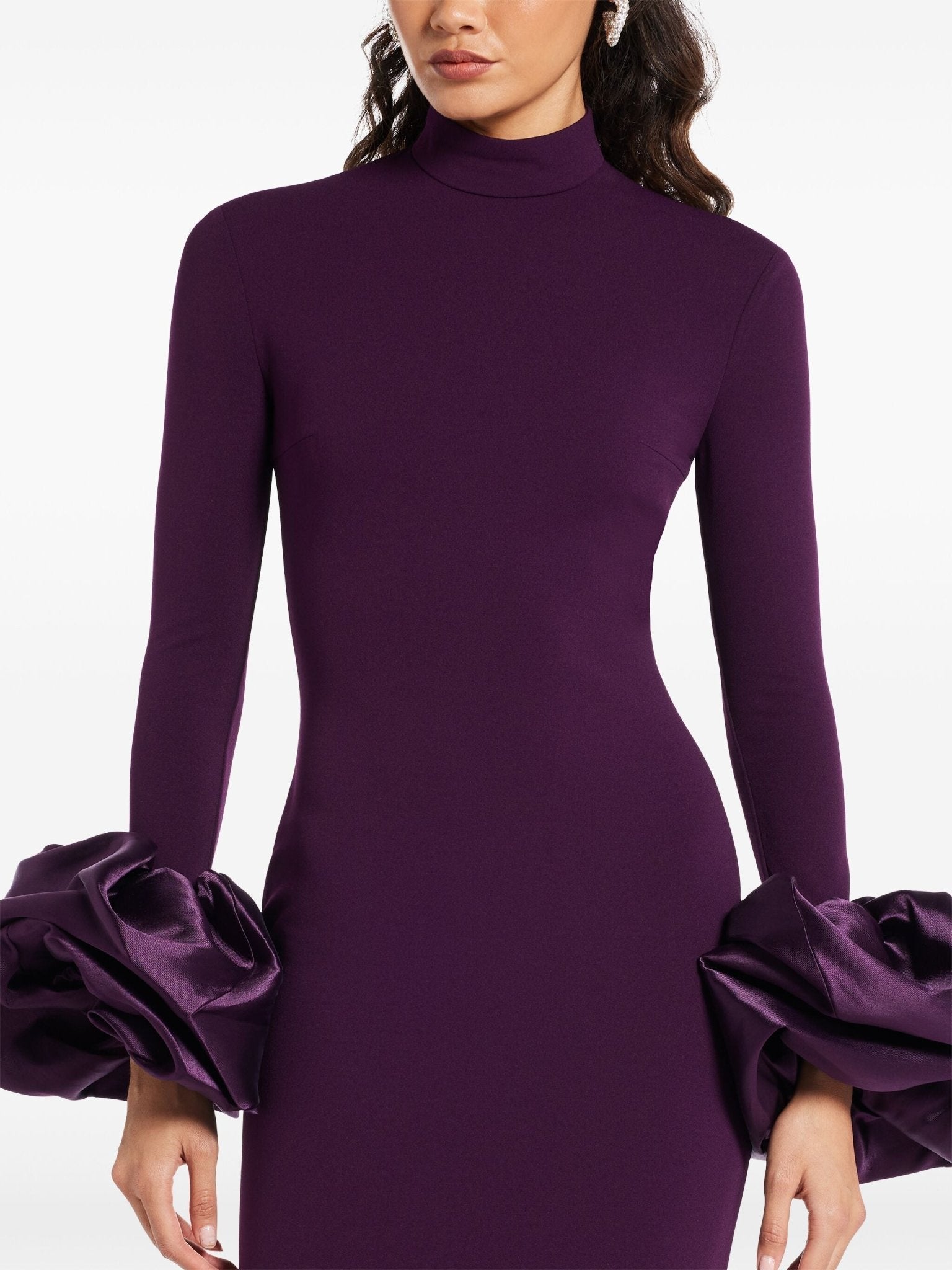 Viviana Puff - sleeve Gown - ALBOUSHIYA - district 5 - dubai - riyadh - abaya - dresses - designers - evening wear - luxury - elegance - craftsmanship - gowns - cocktail dresses - collections - georges