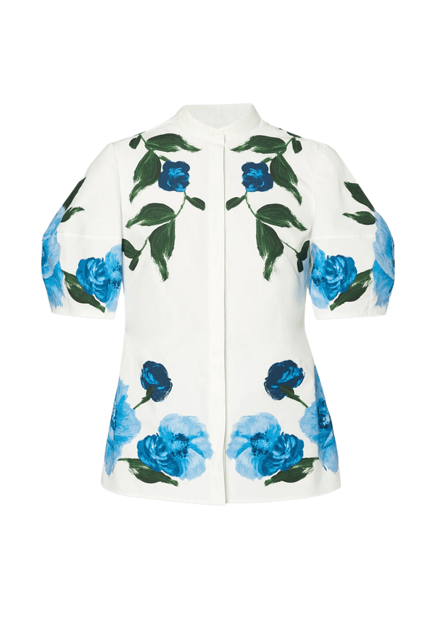 Volume Short Sleeve Blouse - ALBOUSHIYA - district 5 - dubai - riyadh - abaya - dresses - designers - evening wear - luxury - elegance - craftsmanship - gowns - cocktail dresses - collections - georges