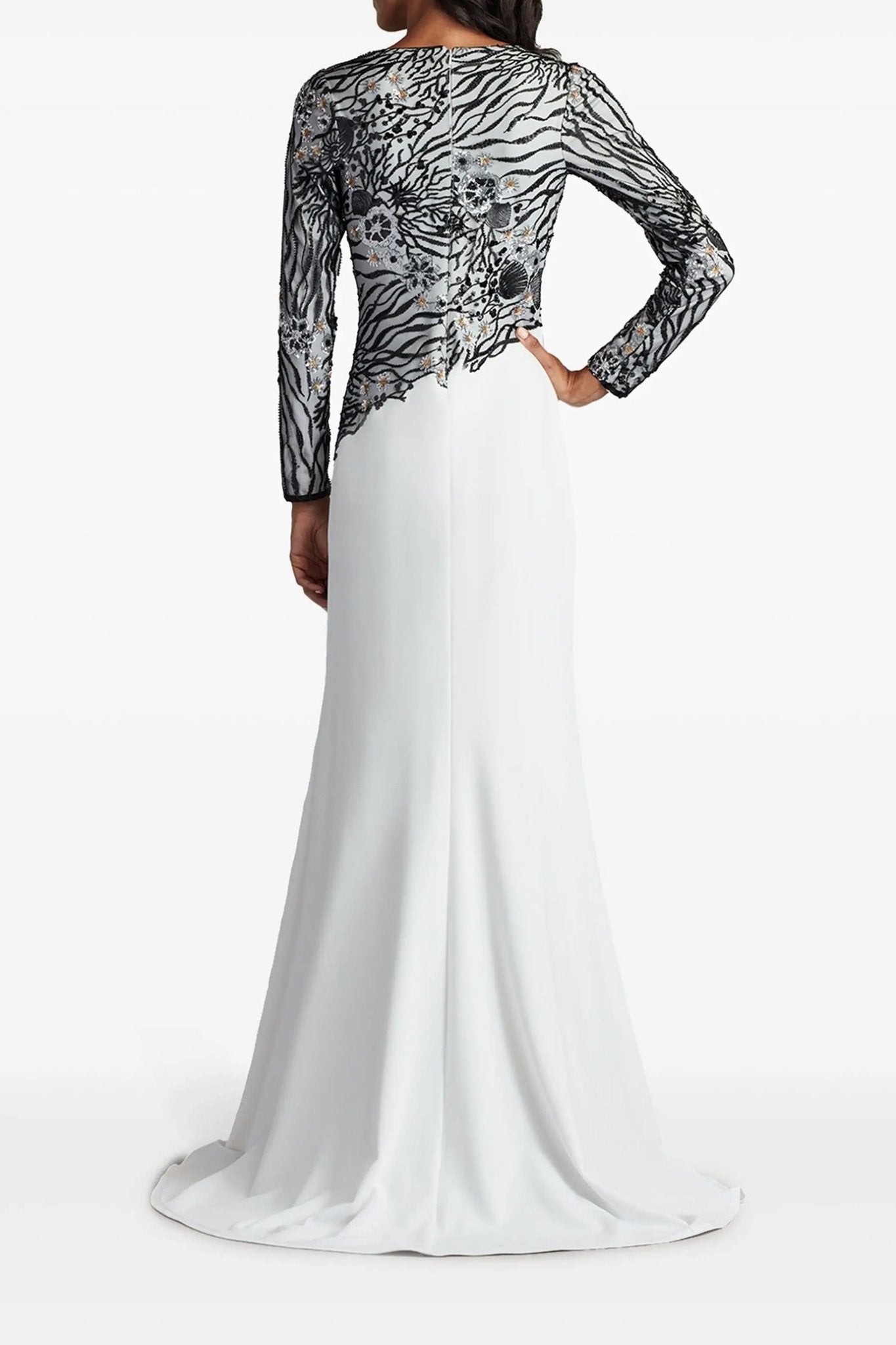 Wade Sea Embroidered Gown - ALBOUSHIYA - district 5 - dubai - riyadh - abaya - dresses - designers - evening wear - luxury - elegance - craftsmanship - gowns - cocktail dresses - collections - georges