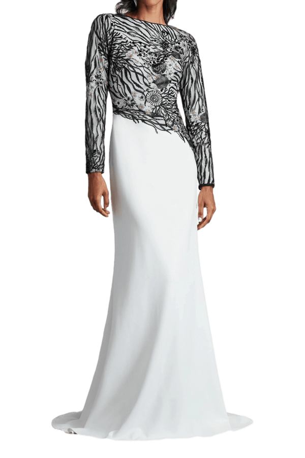 Wade Sea Embroidered Gown - ALBOUSHIYA - district 5 - dubai - riyadh - abaya - dresses - designers - evening wear - luxury - elegance - craftsmanship - gowns - cocktail dresses - collections - georges