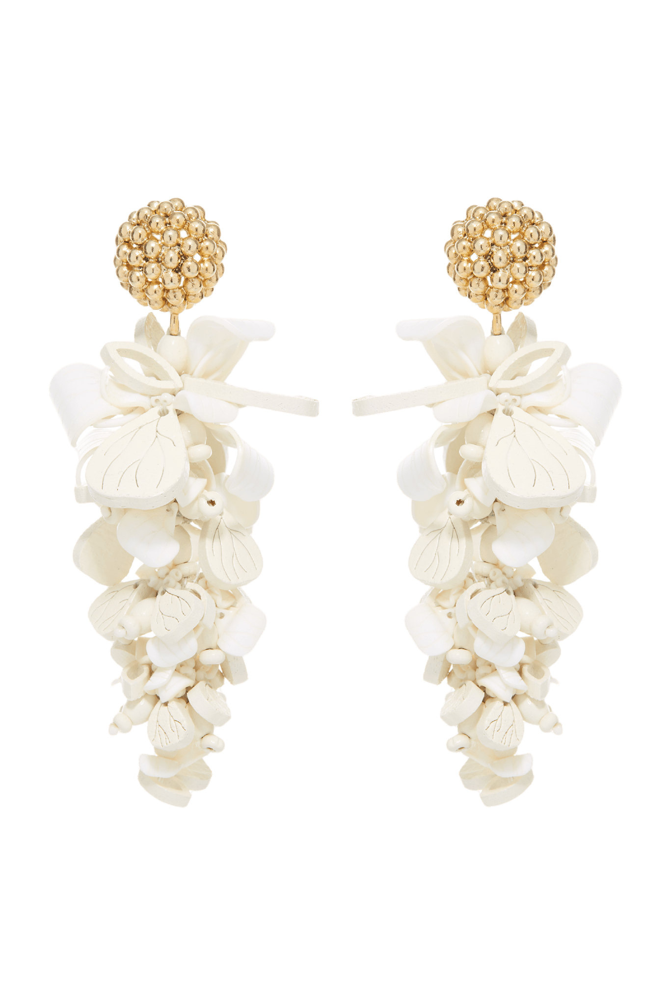 Wooden Petal Earrings - ALBOUSHIYA - district 5 - dubai - riyadh - abaya - dresses - designers - evening wear - luxury - elegance - craftsmanship - gowns - cocktail dresses - collections - georges