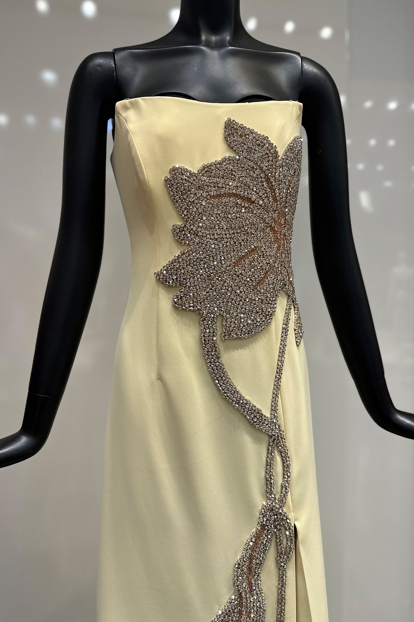 Fara Crepe Crystal Gown