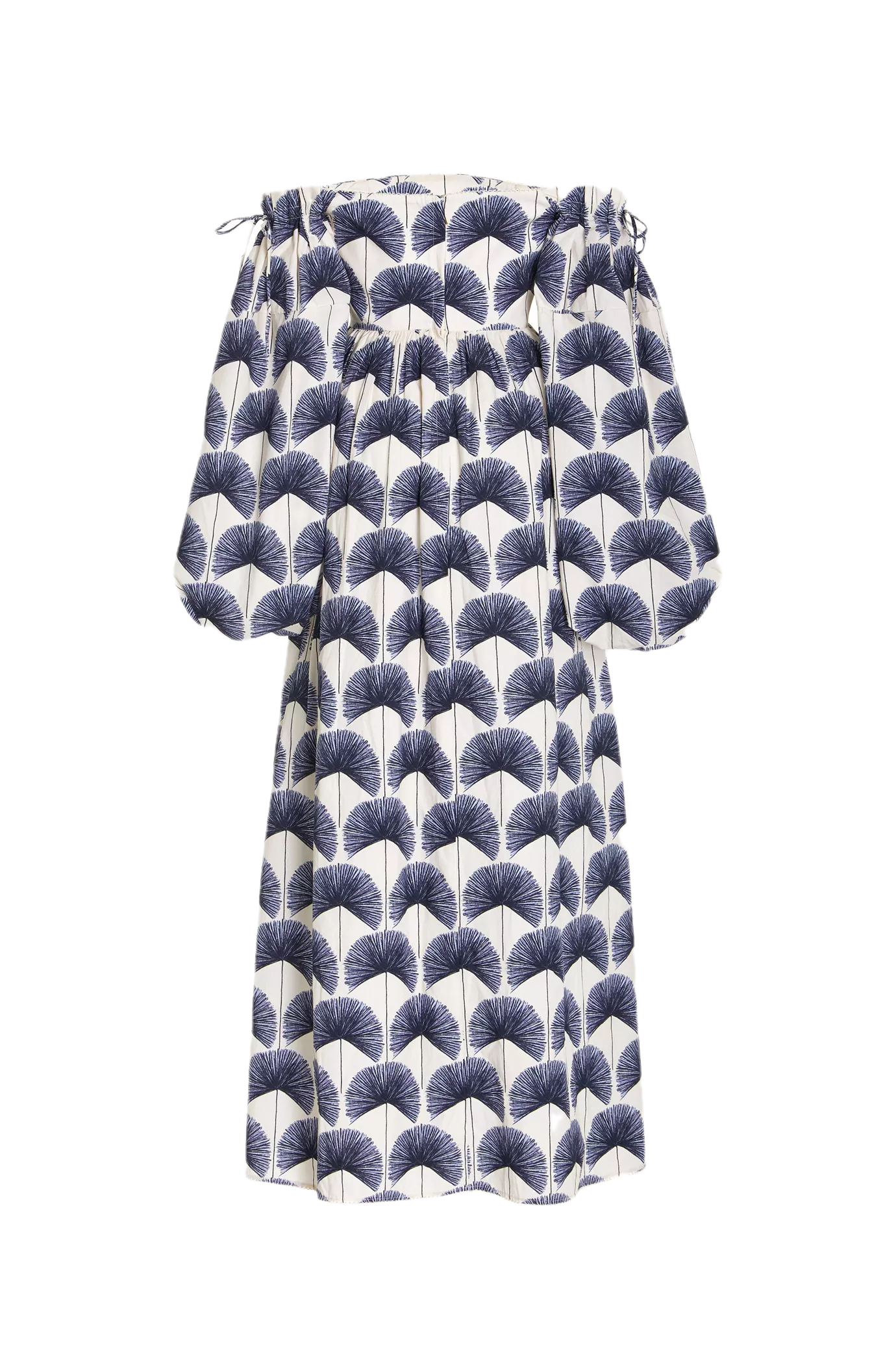 Alheli Printed Cotton Off-The-Shoulder Maxi Dress