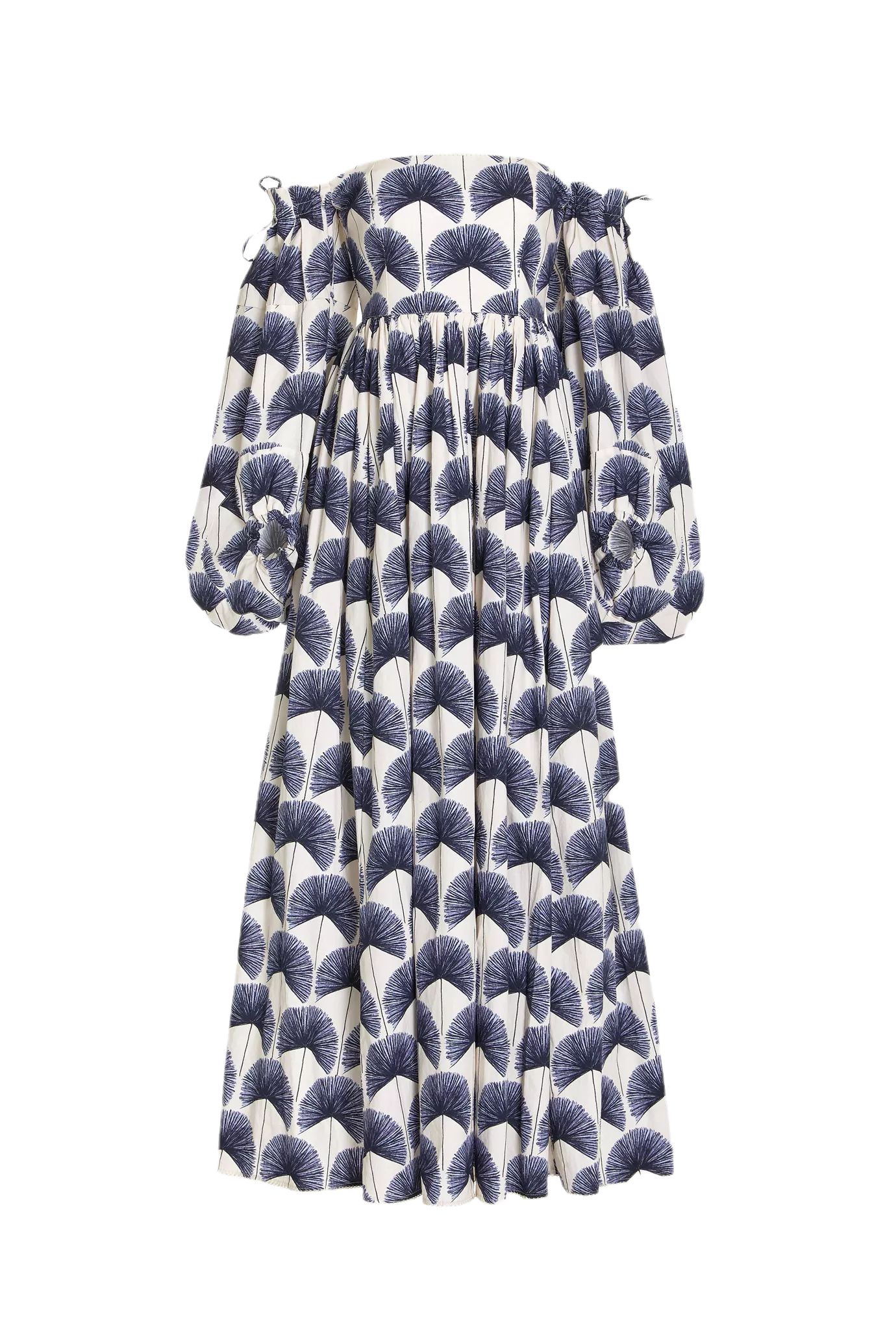 Alheli Printed Cotton Off-The-Shoulder Maxi Dress
