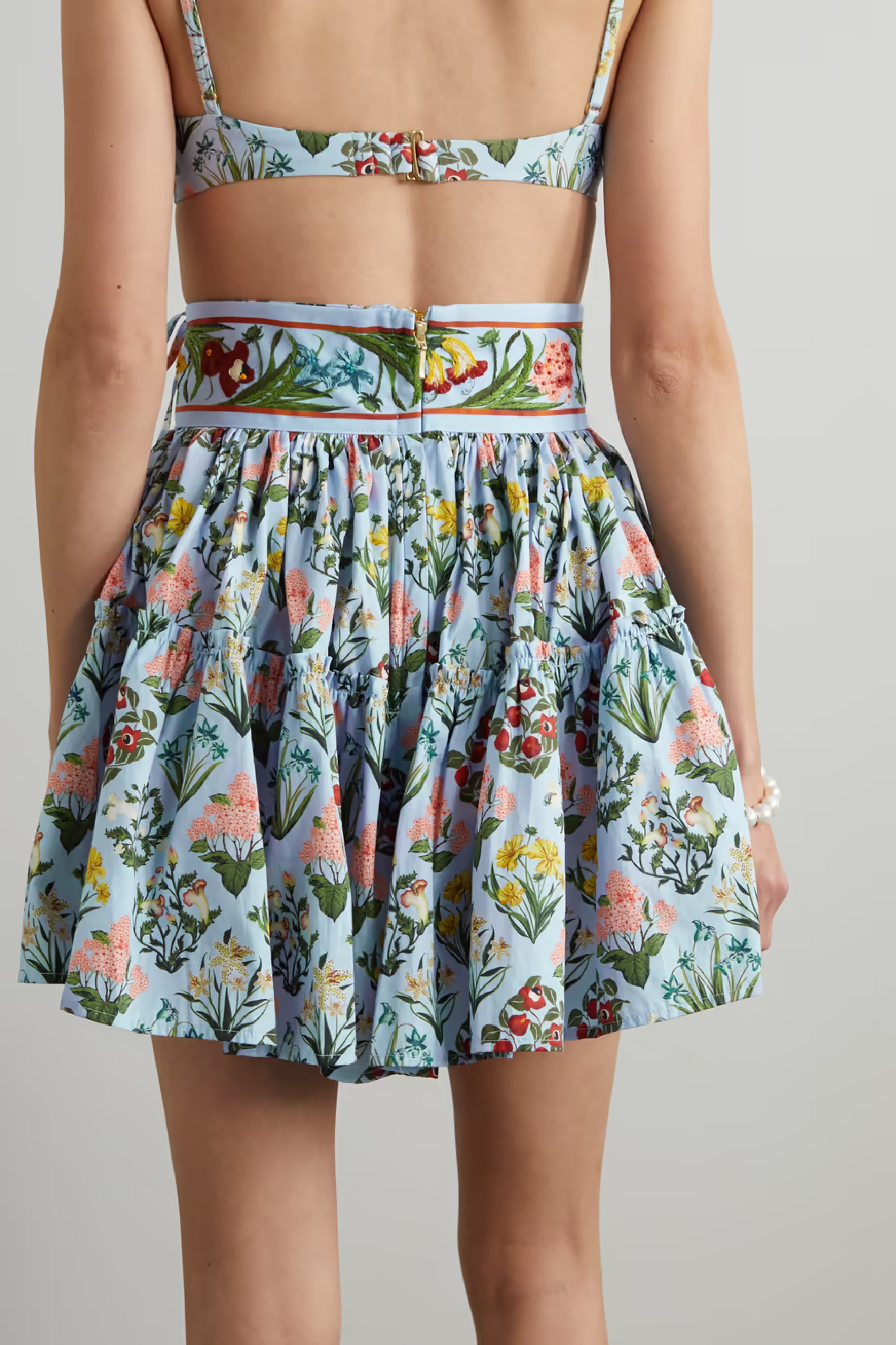 Grosella Embellished Floral Mini Skirt