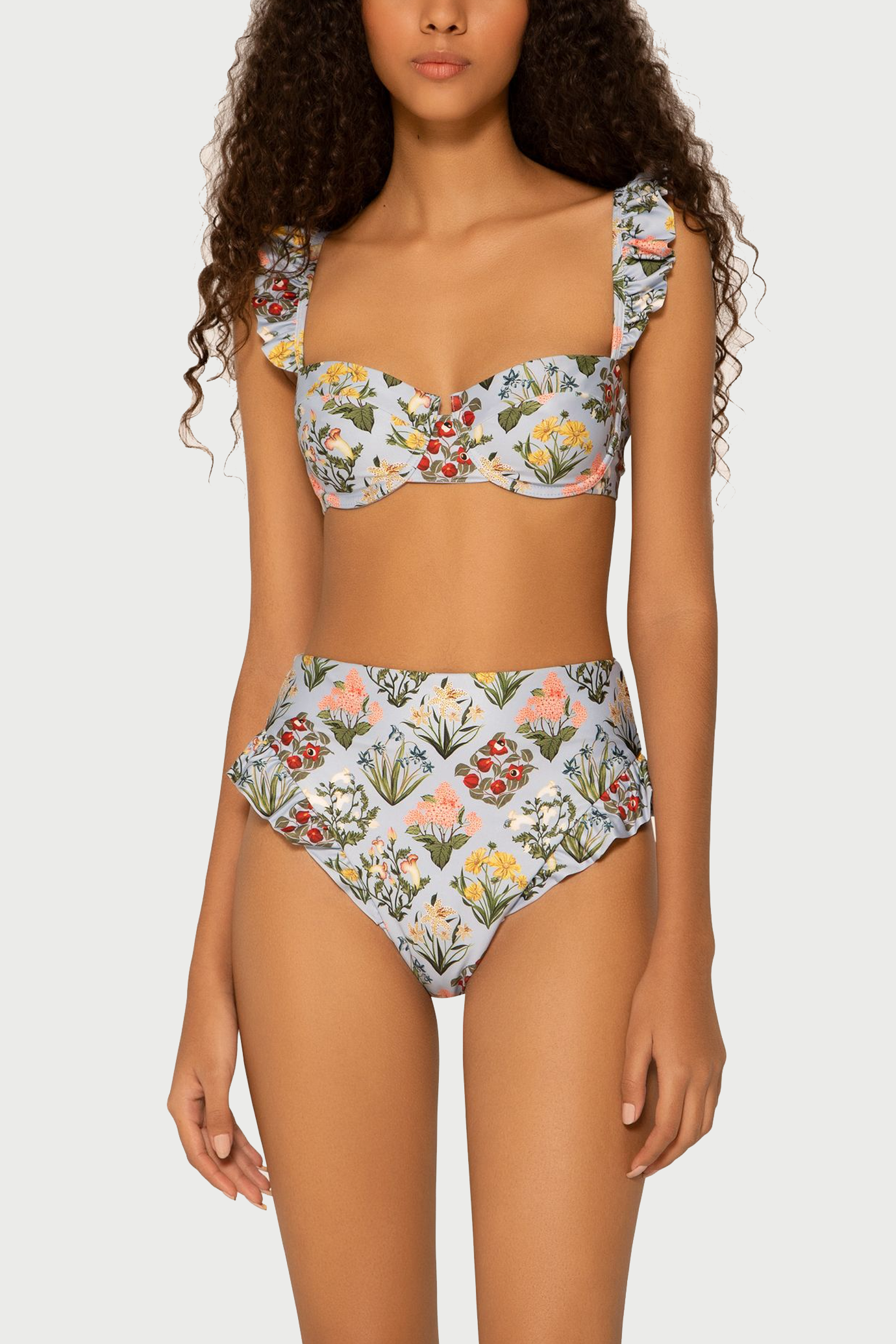 Kiwi Ruffled Bikini Top