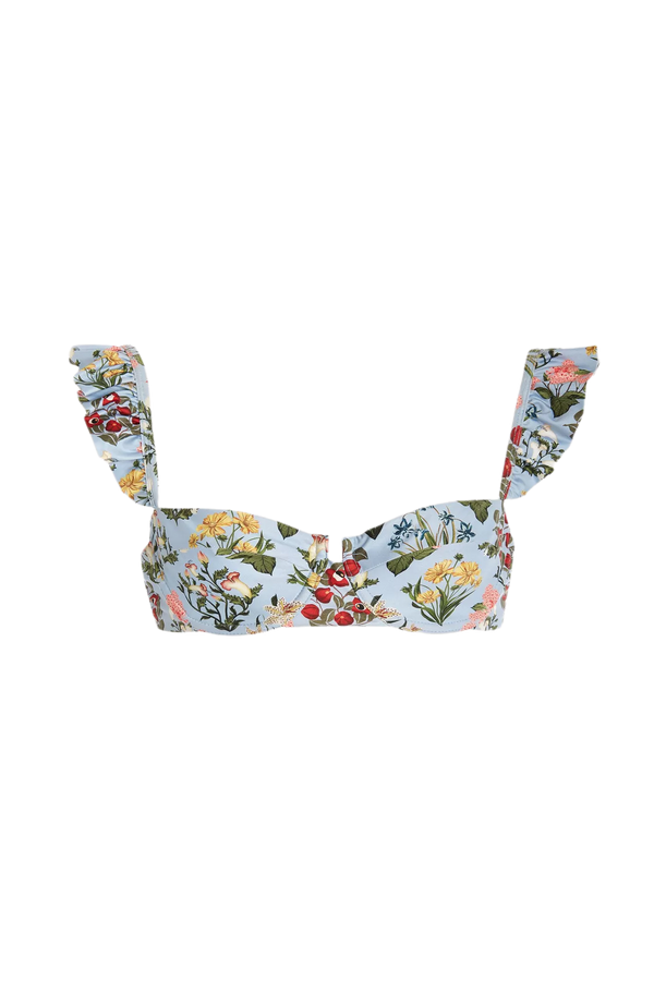 Kiwi Ruffled Bikini Top