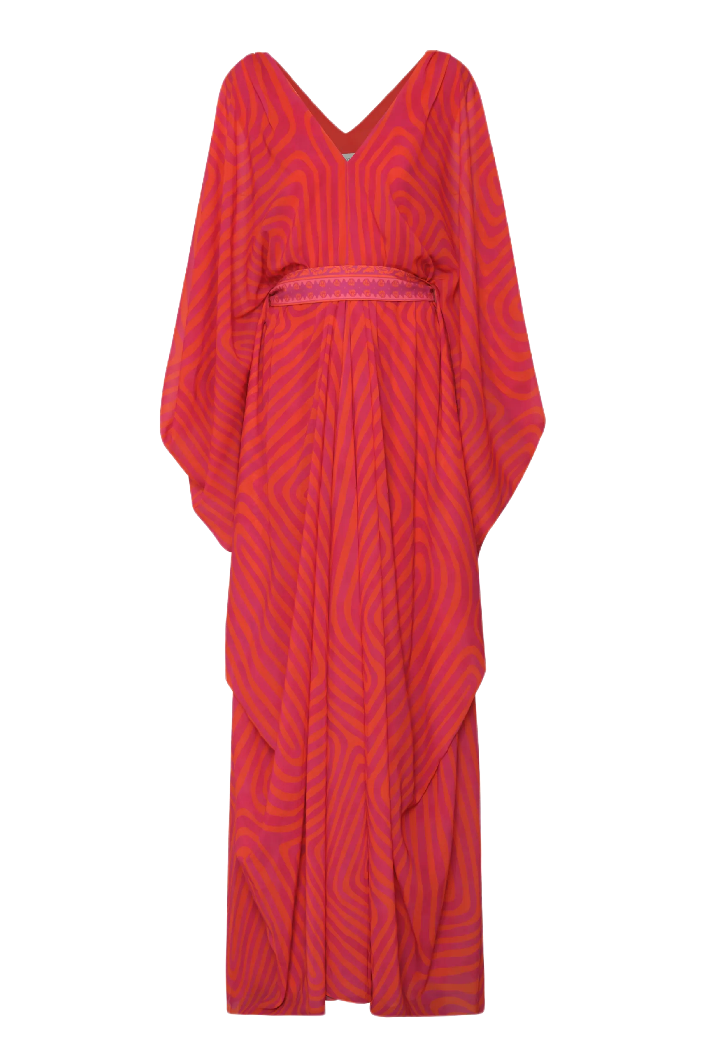 Eva Belted Chiffon Caftan