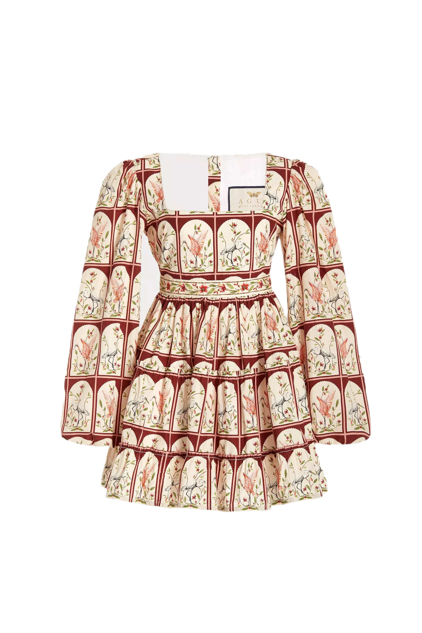 Avena Printed Cotton Mini Dress