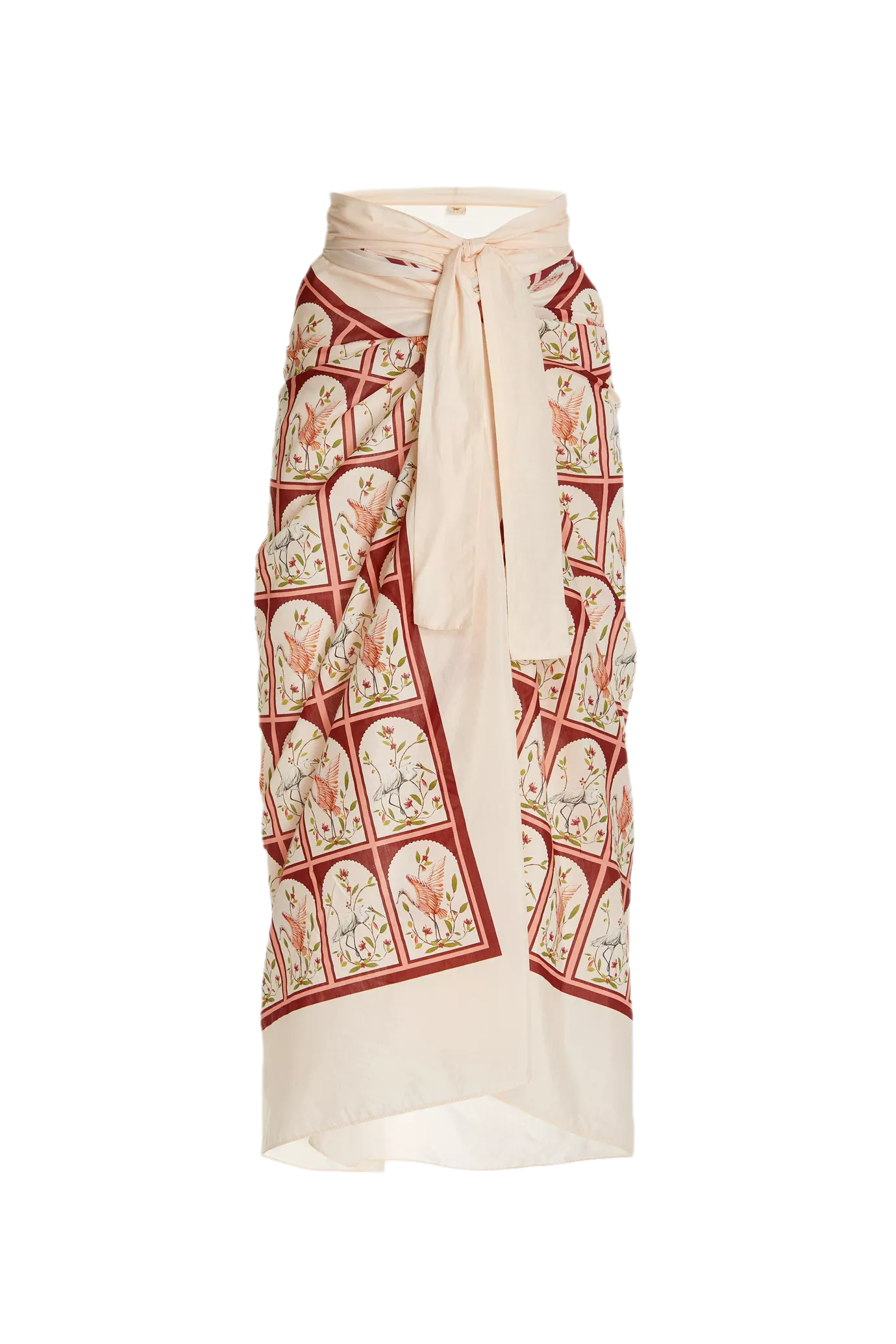 Lavanda Printed Cotton-Silk Pareo