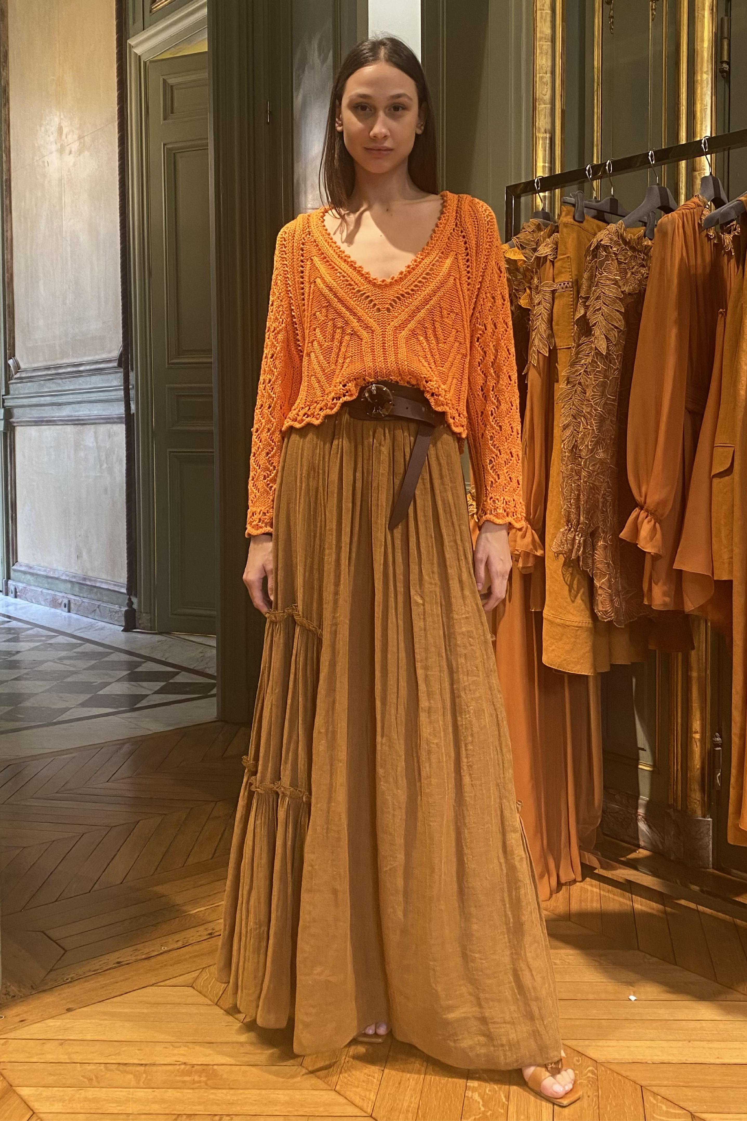 Linen Maxi Skirt