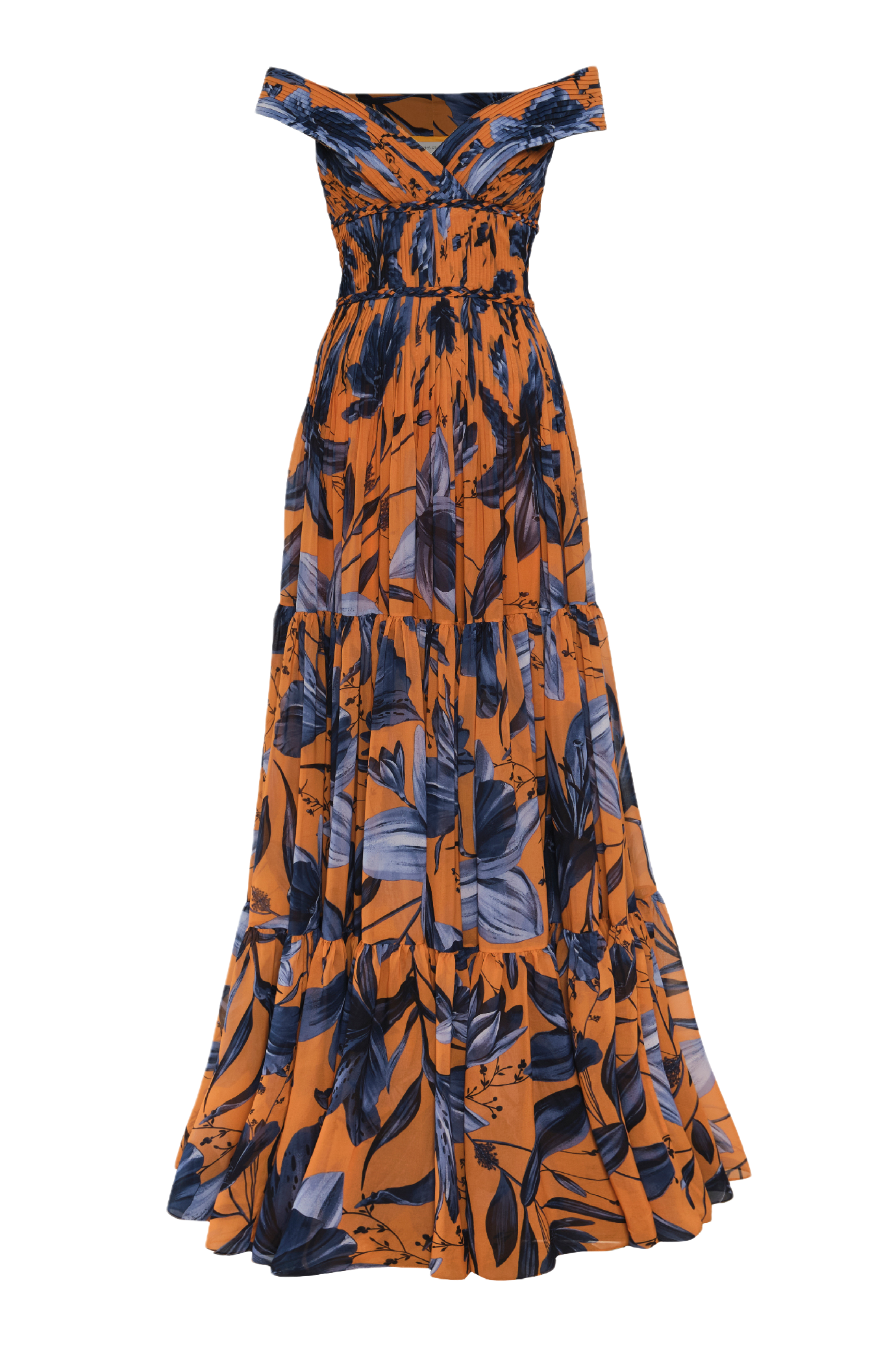 Magdalena Pleated Chiffon Maxi Dress