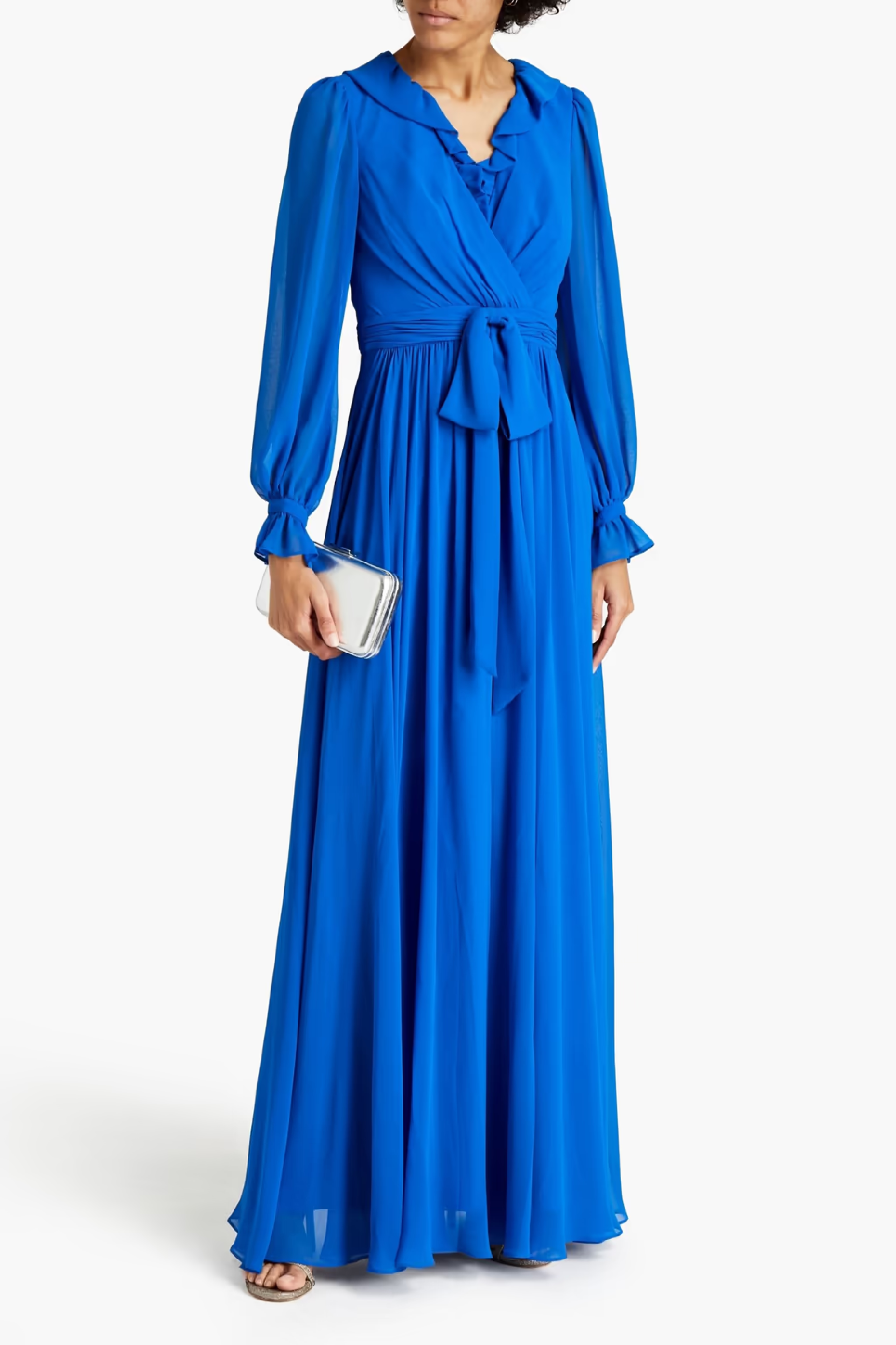 Chiffon Wrap Maxi Dress