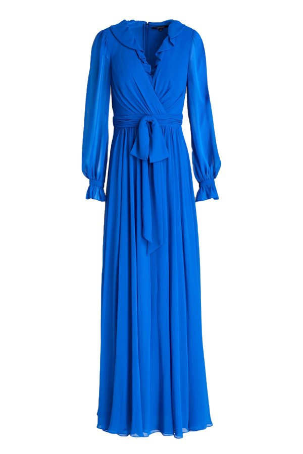 Chiffon Wrap Maxi Dress