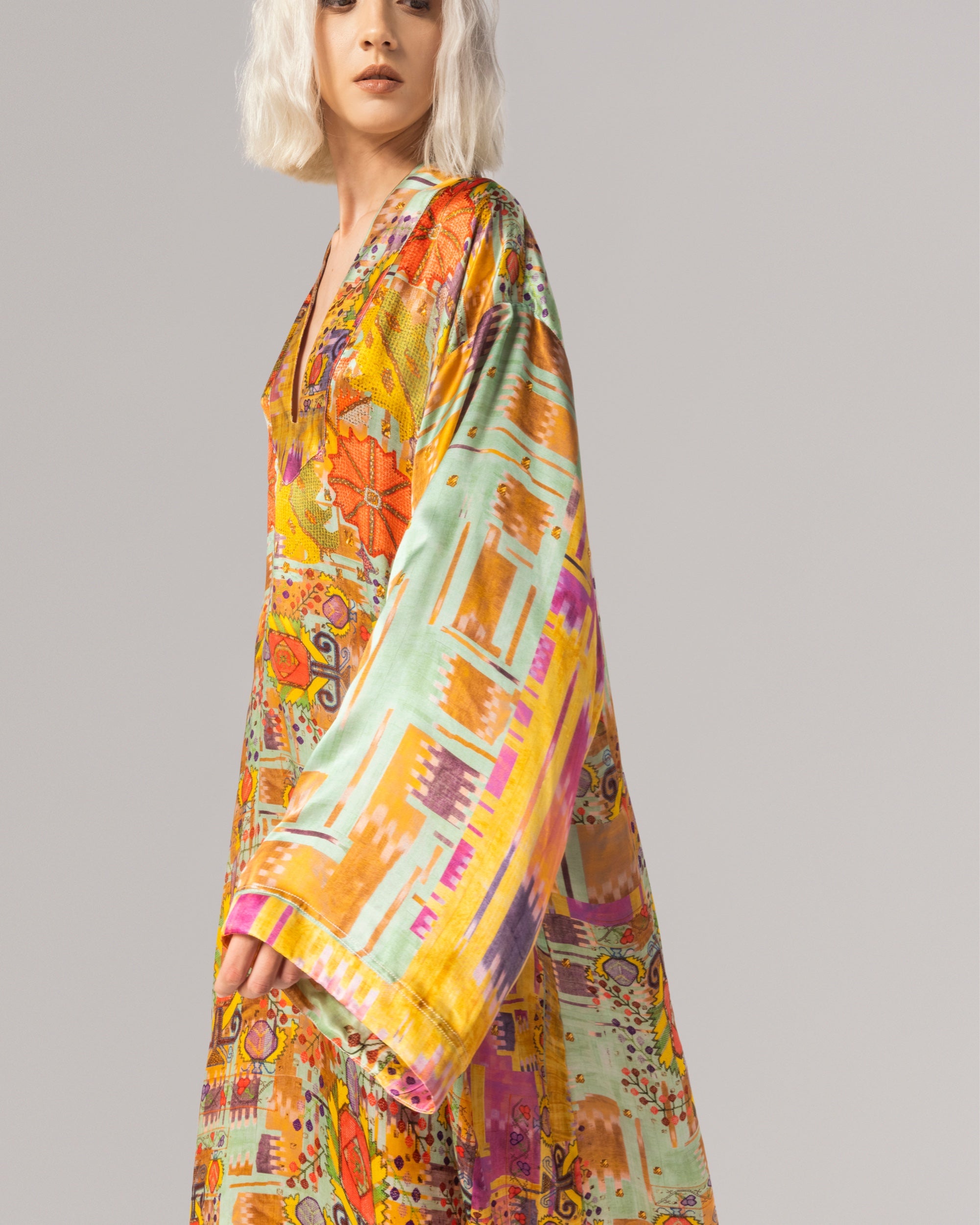Izmir Silk Satin Farida Dress