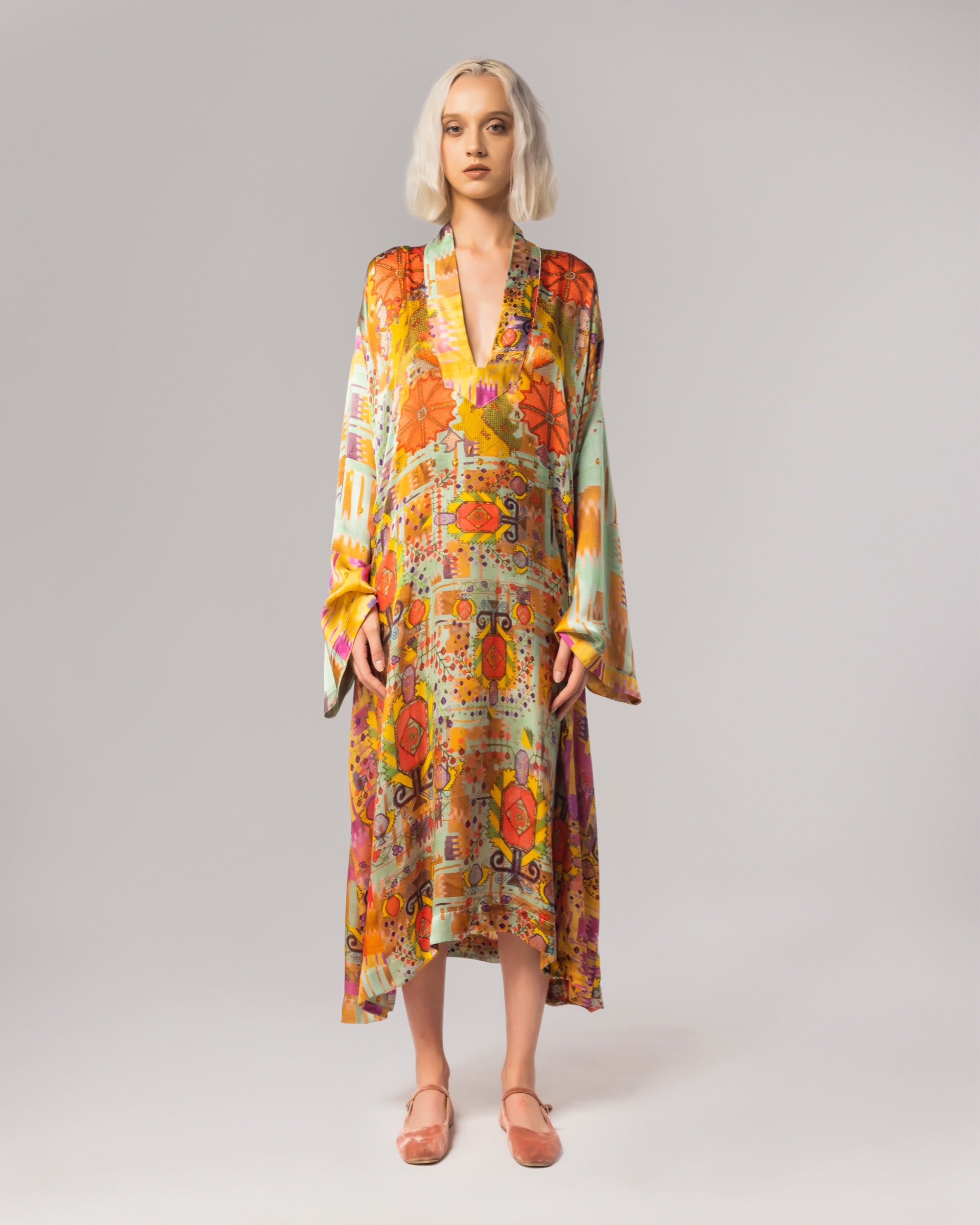Izmir Silk Satin Farida Dress