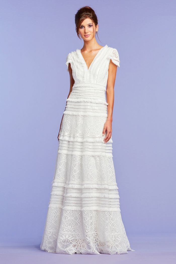 Nissa Lace and Fringe Gown